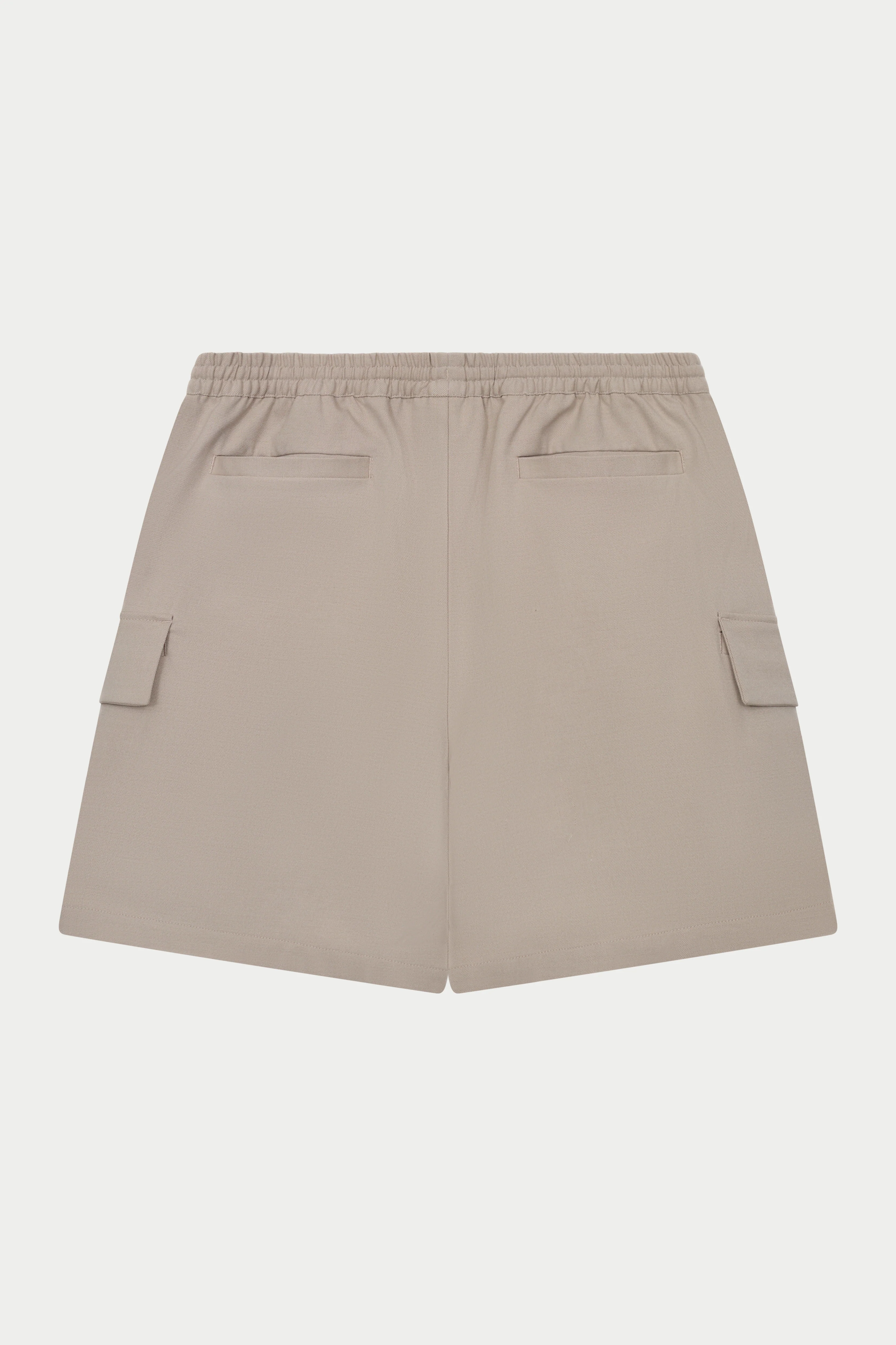 WIDE LEG SIDE POCKET SHORTS - BEIGE
