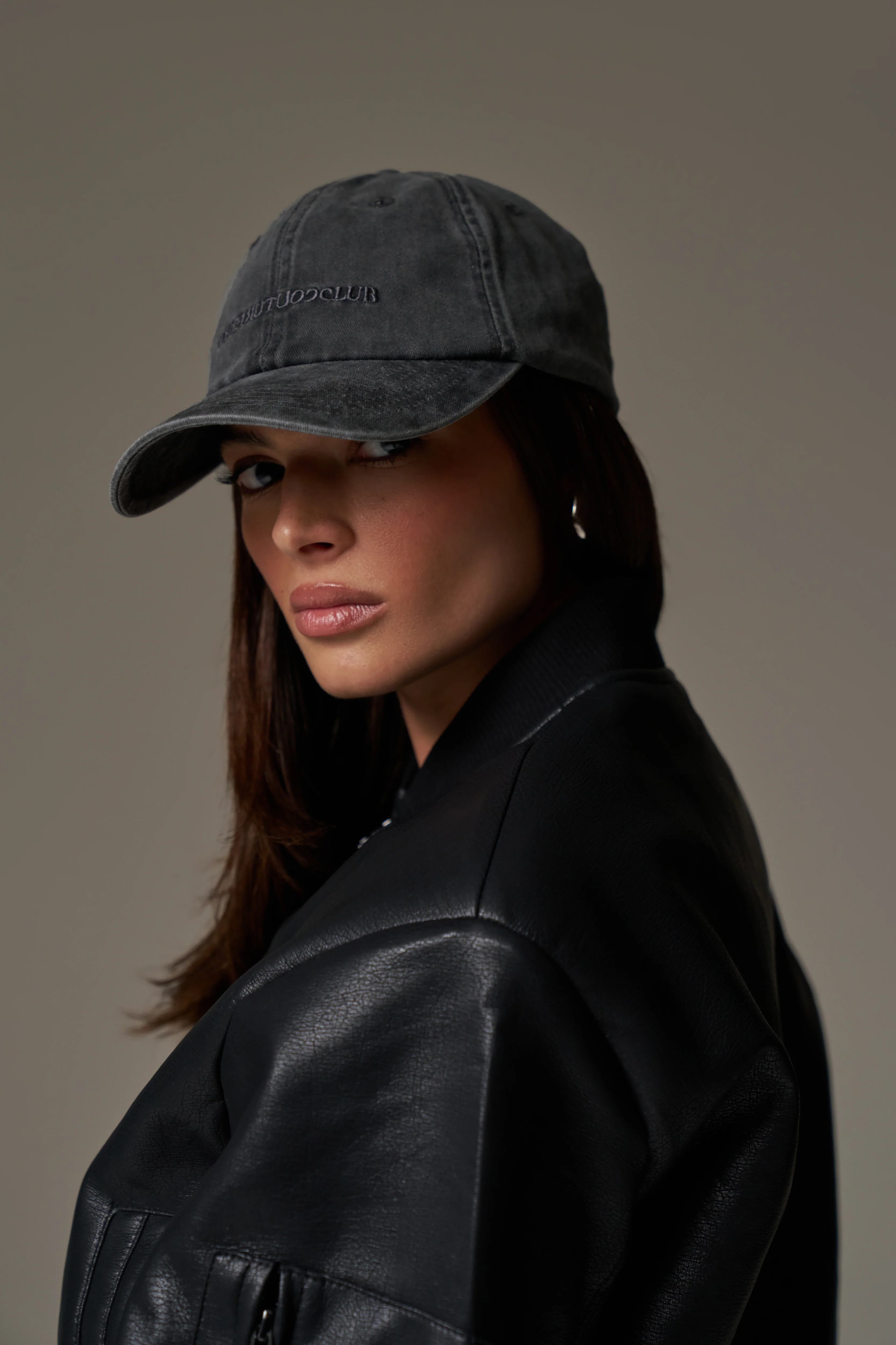 WASHED REVERSE COPYRIGHT CAP - WASHED BLACK