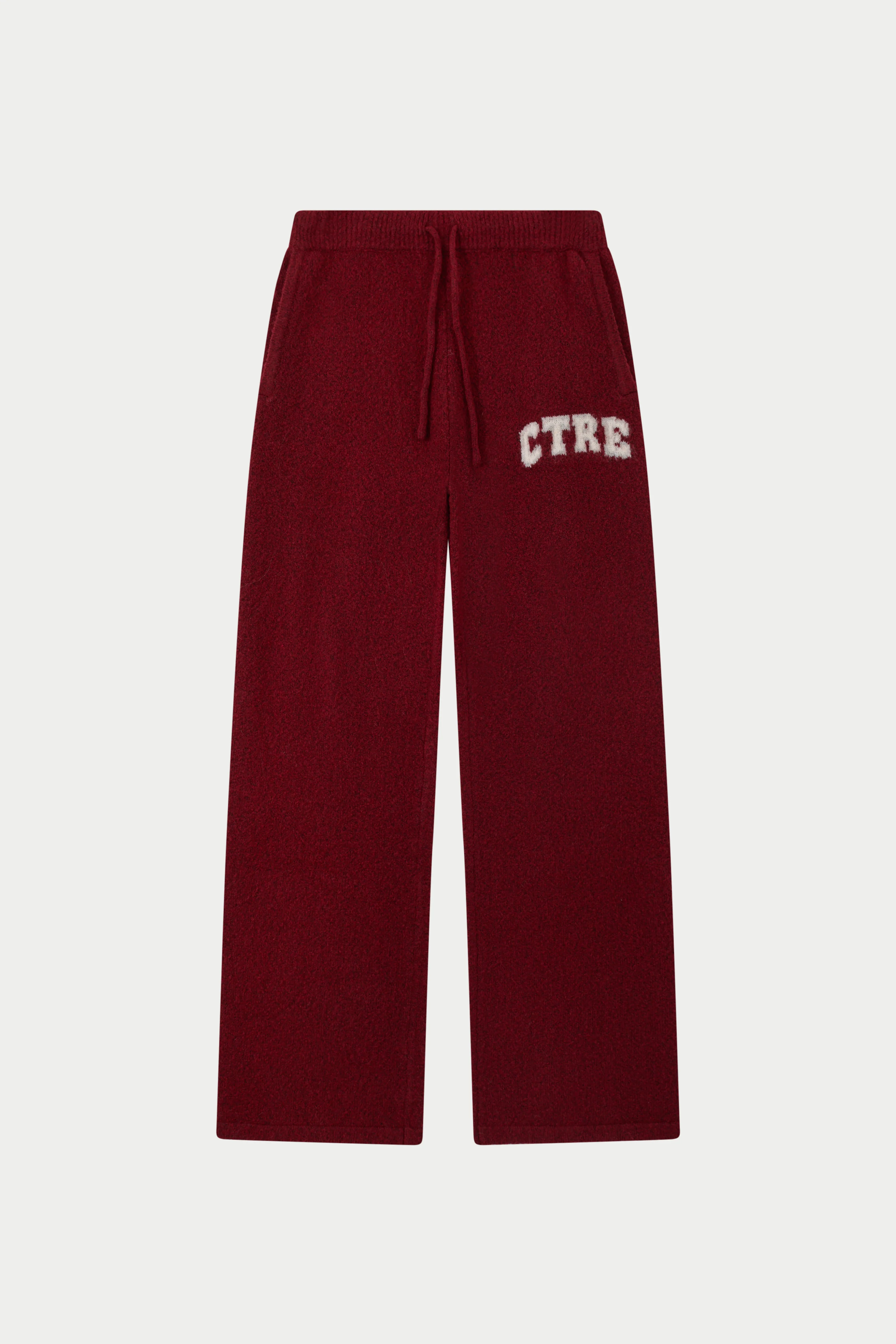 CTRE KNITTED JOGGERS - BURGUNDY