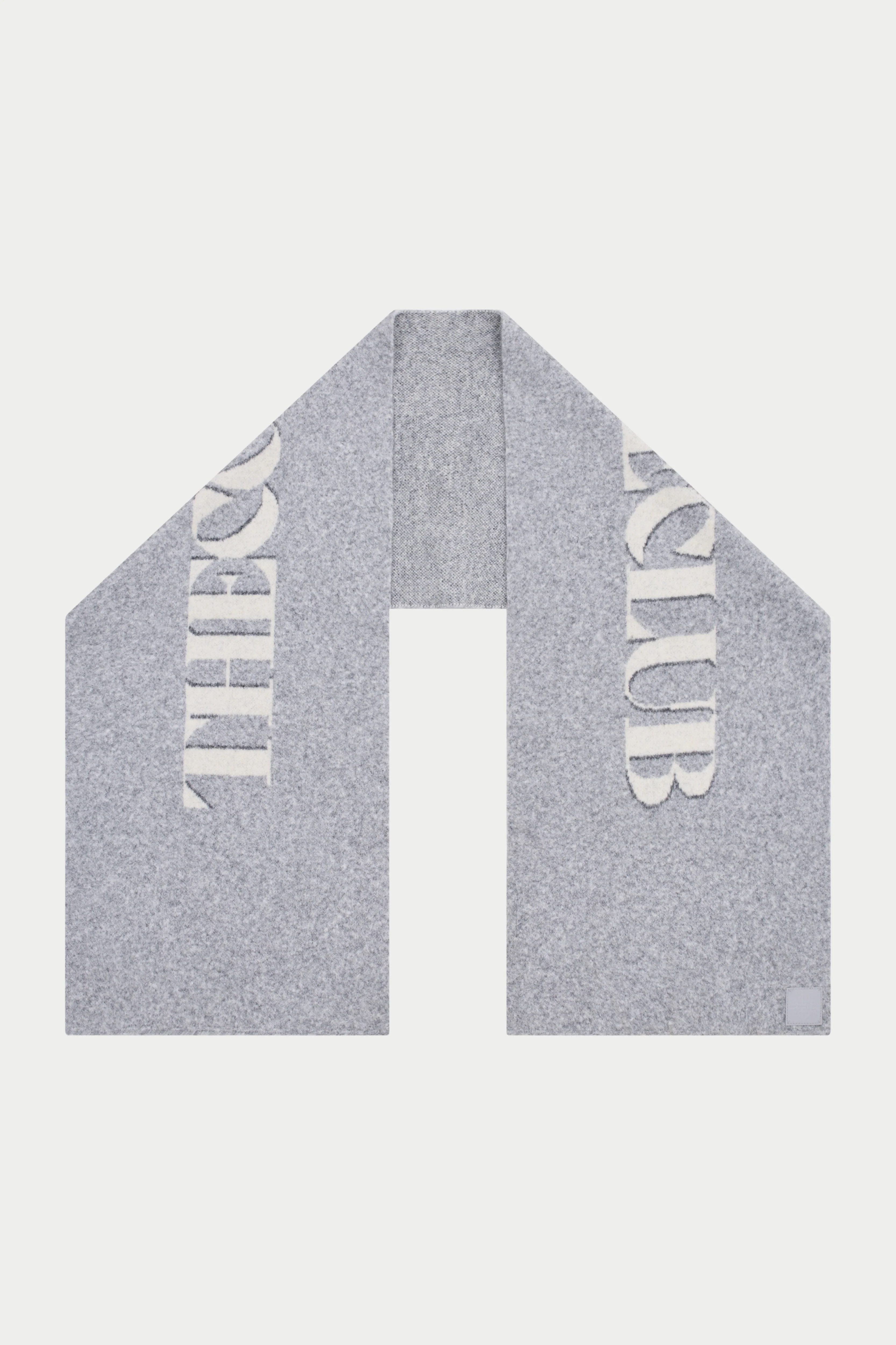 COPYRIGHT KNIT SCARF - GREY MARL