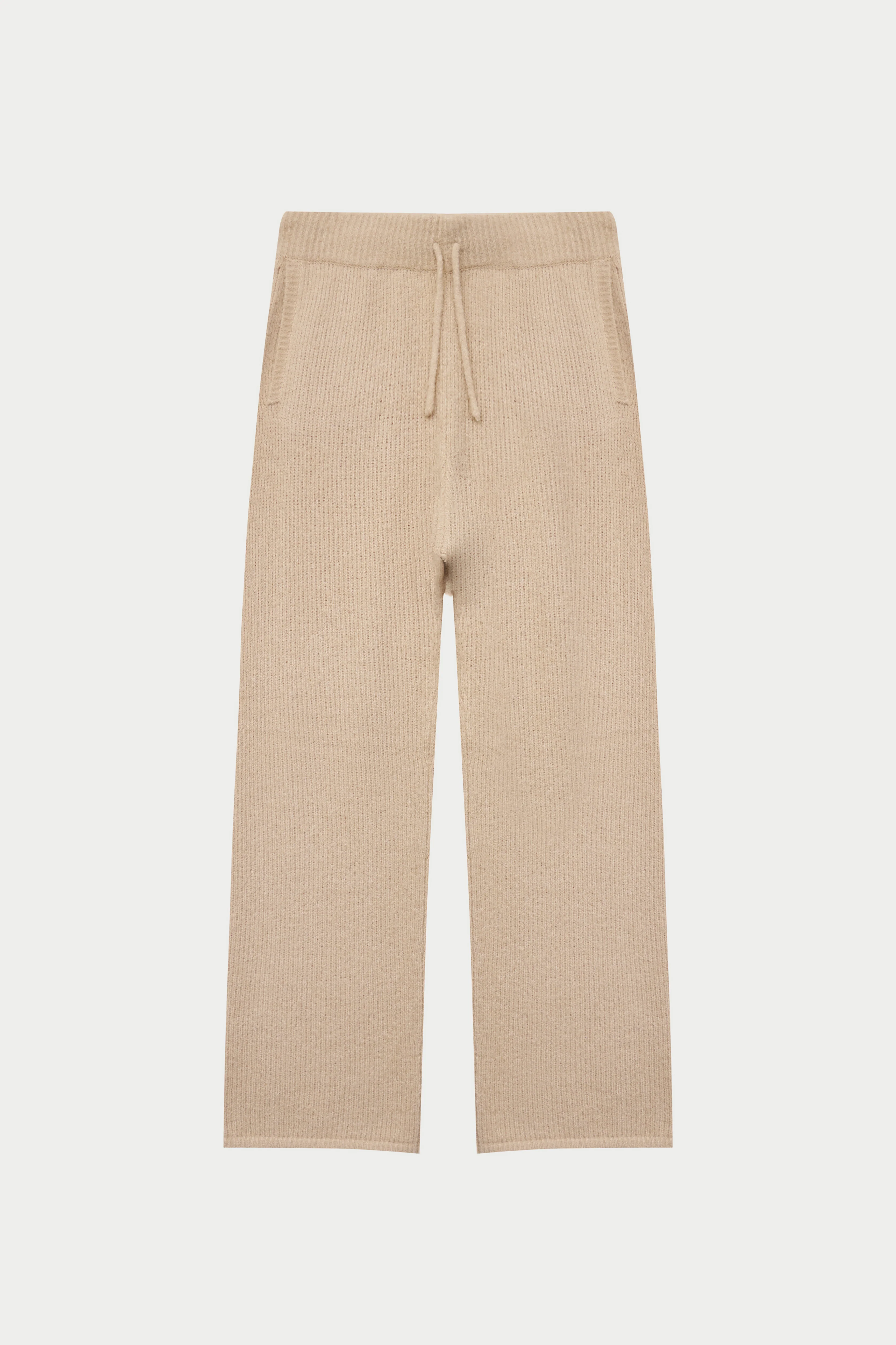 BOUCLE KNIT PANTS - STONE