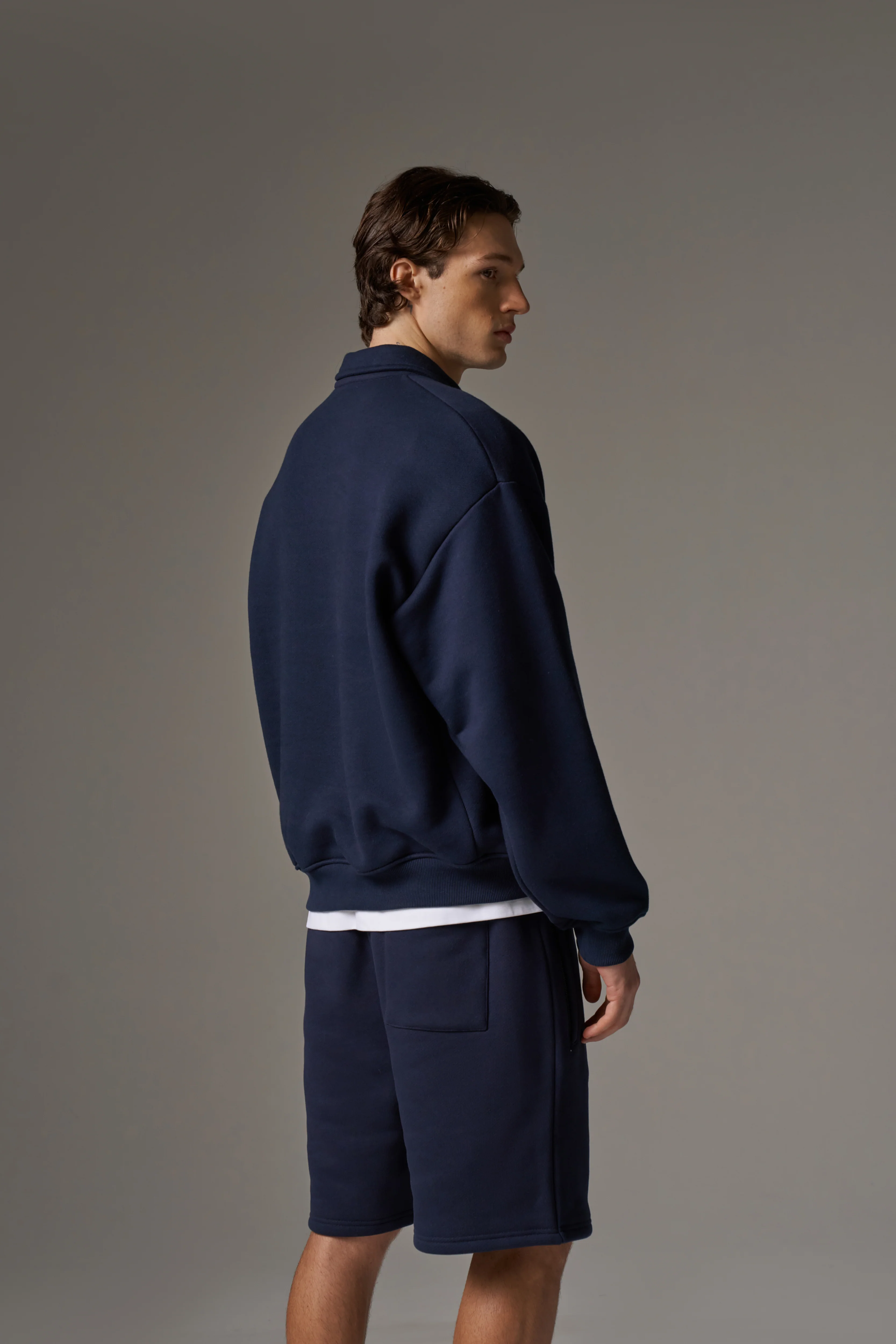 HEAVYWEIGHT MONOGRAM EMBLEM POLO - NAVY