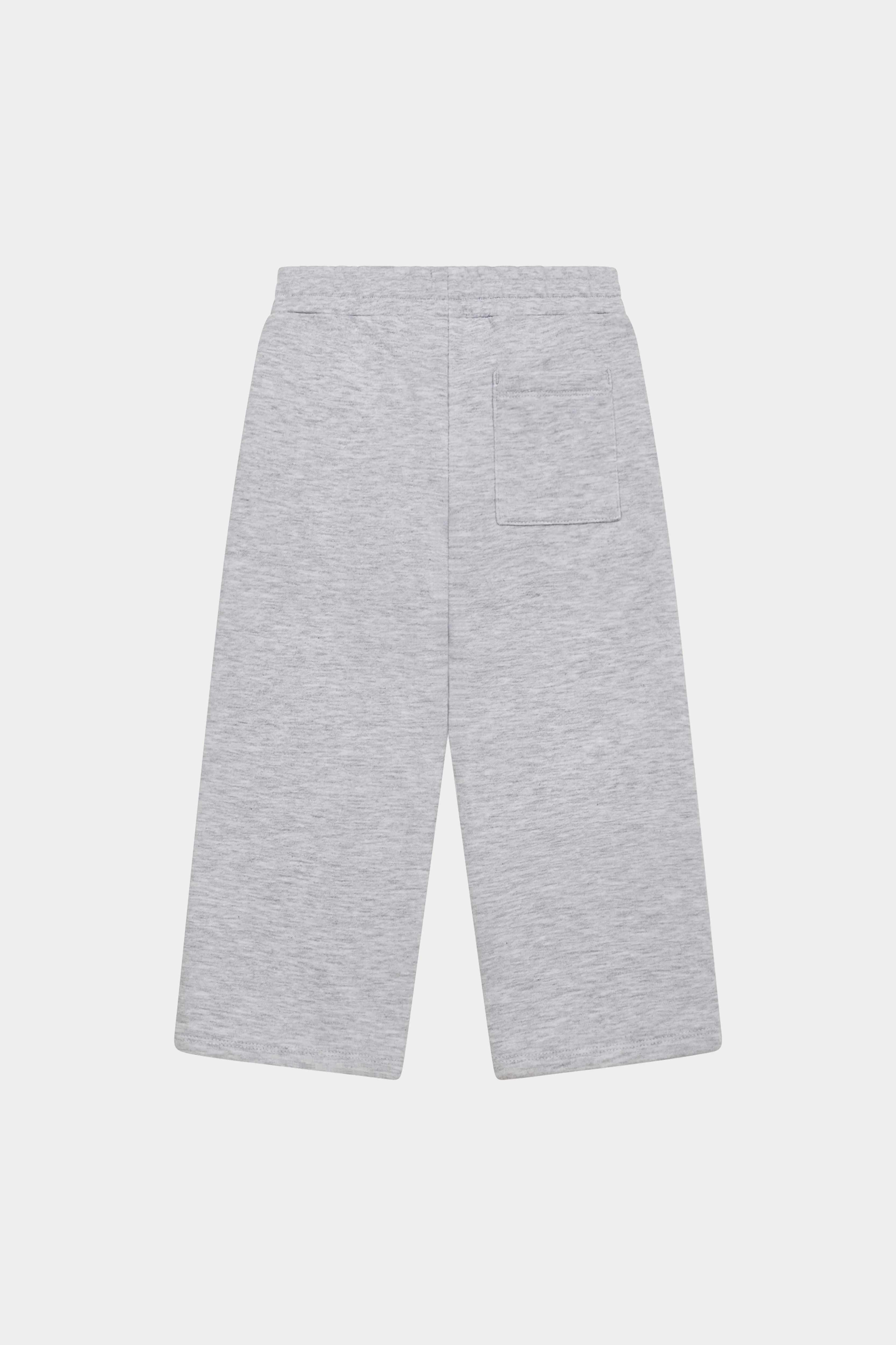 KIDS MONOGRAM EMBLEM APPLIQUE JOGGERS - GREY MARL