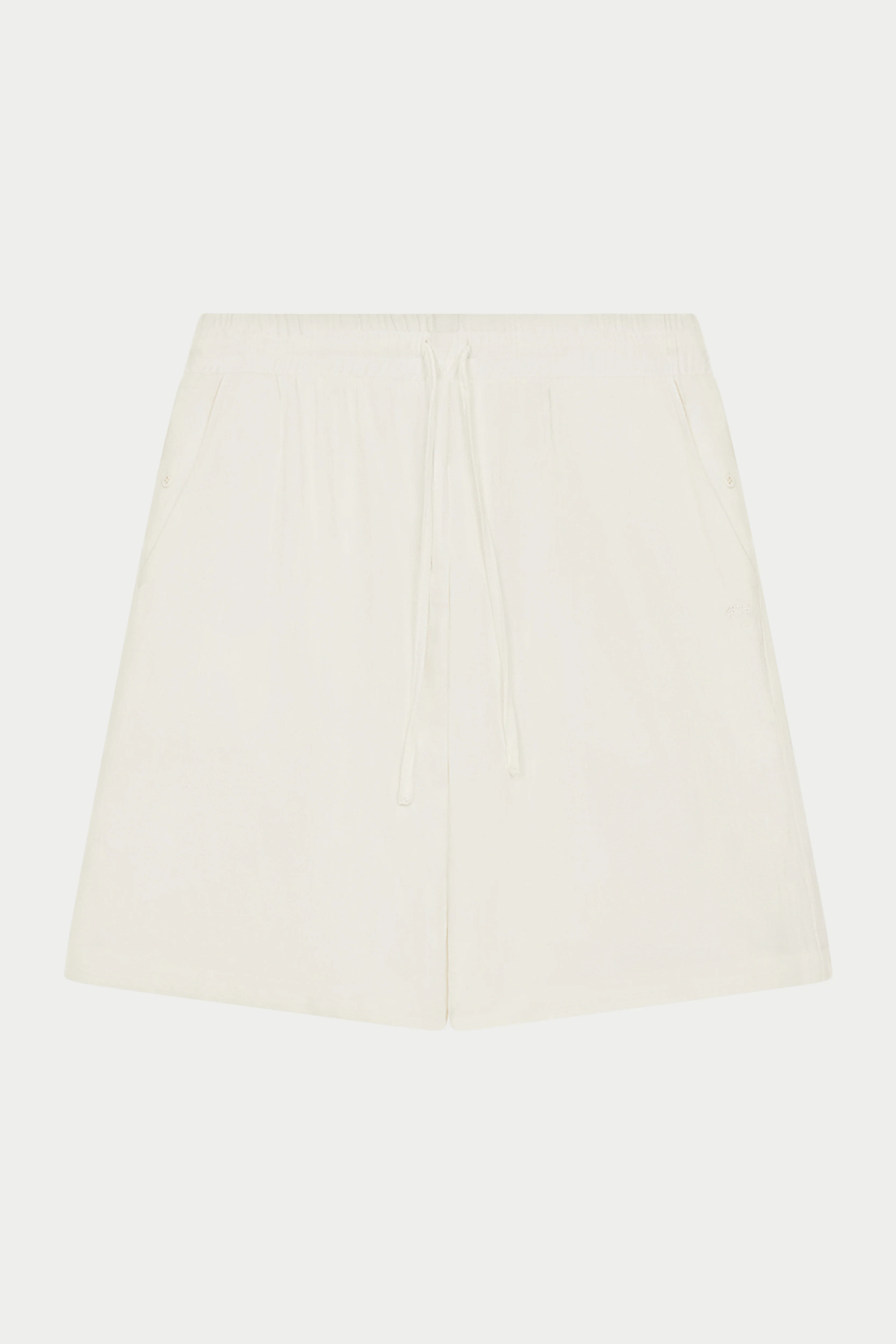 TEXTURED WOVEN SHORTS - WHITE