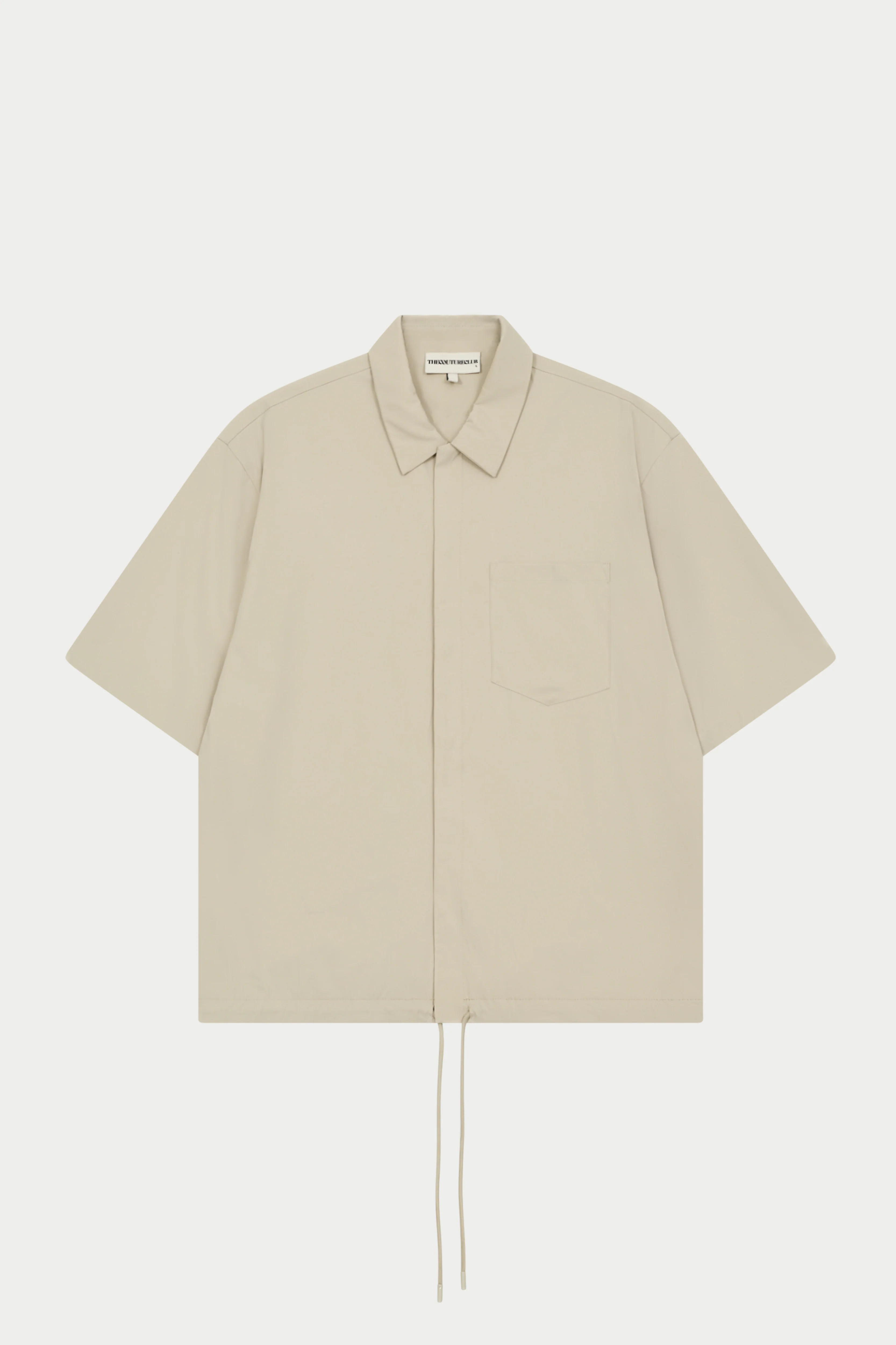 NYLON DRAWCORD SHIRT - STONE