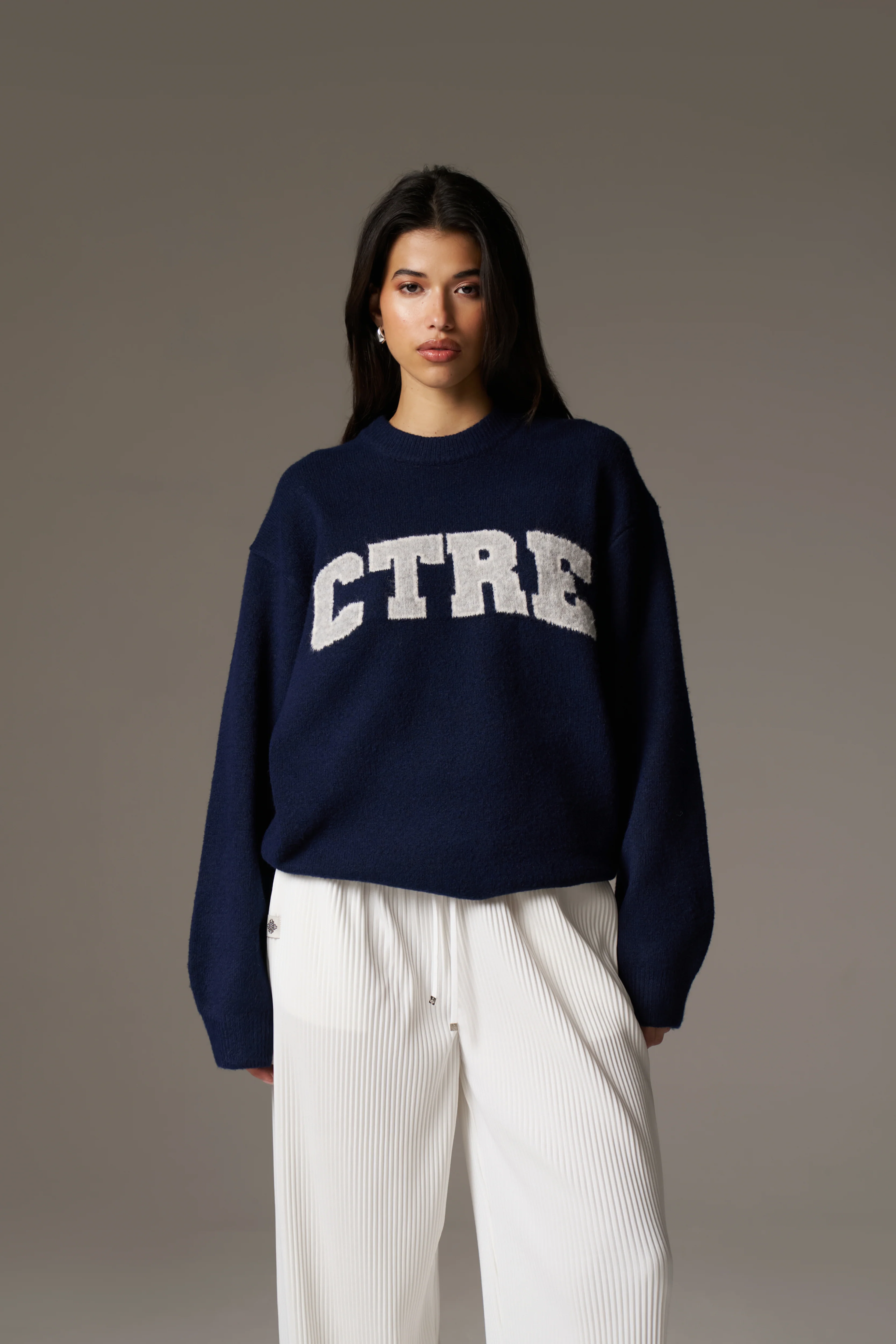 CTRE KNITTED SWEATSHIRT - NAVY