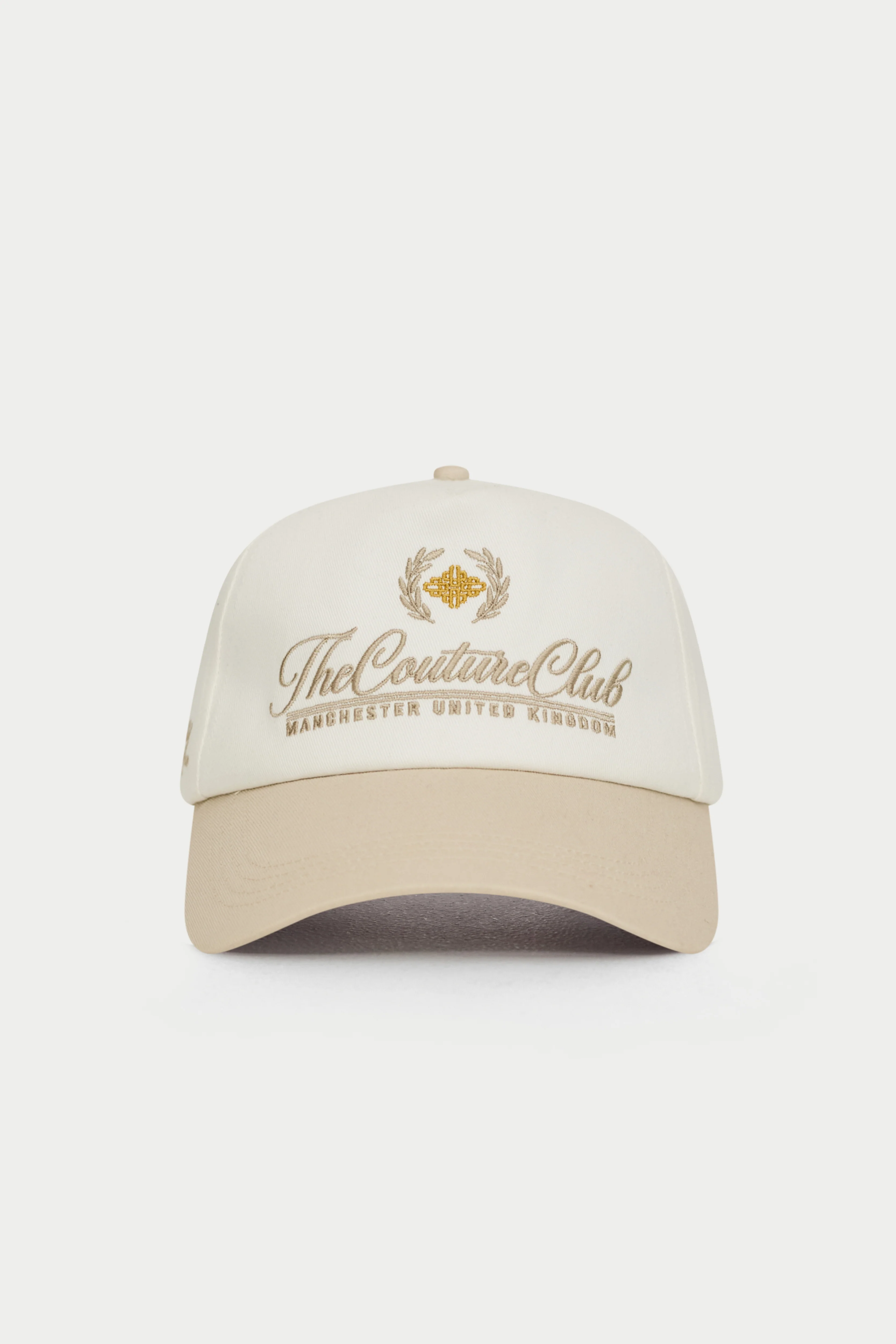 LAUREL EMBROIDERY CAP - BEIGE