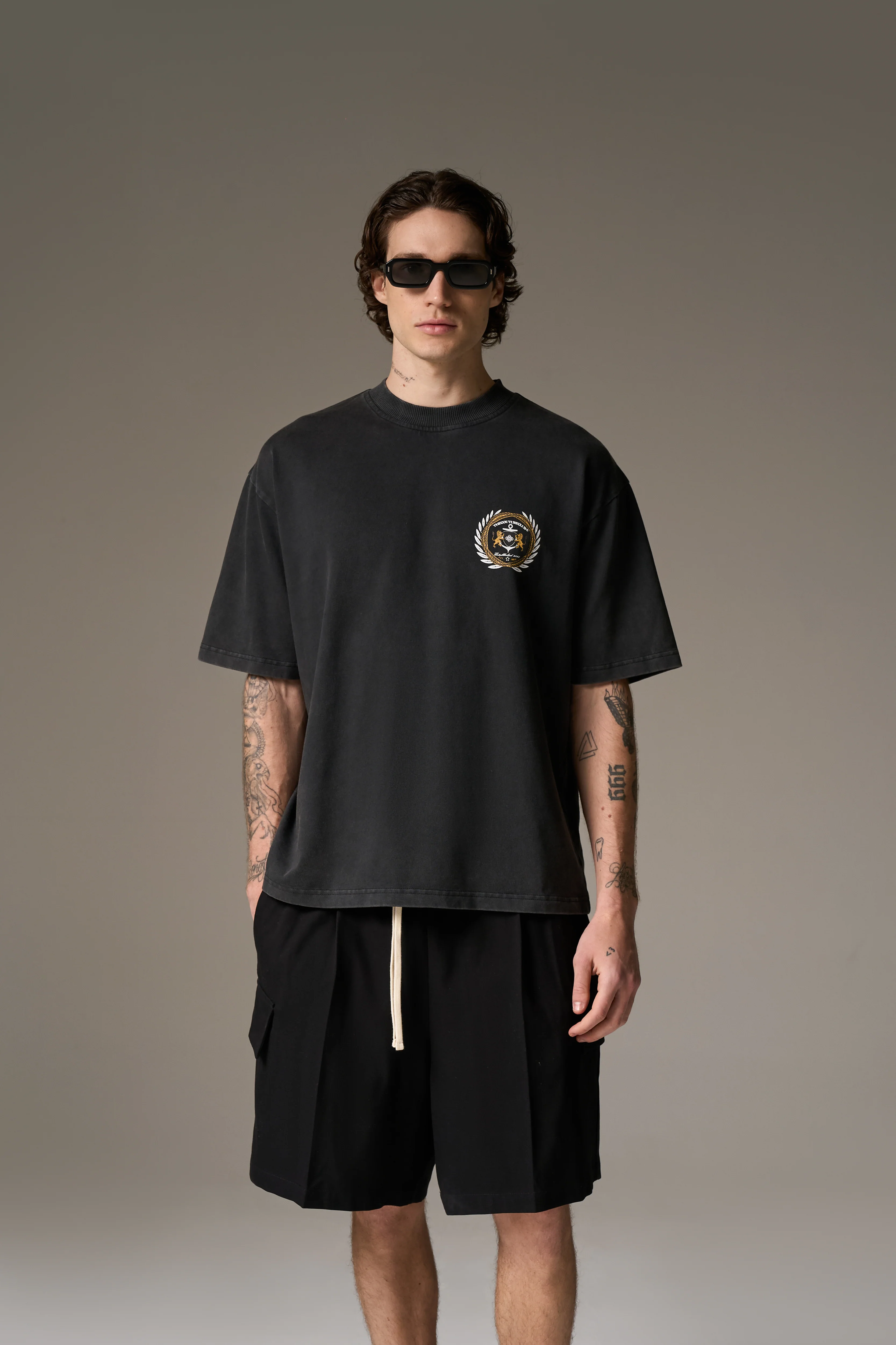 YACHT CLUB GRAPHIC T-SHIRT - WASHED BLACK