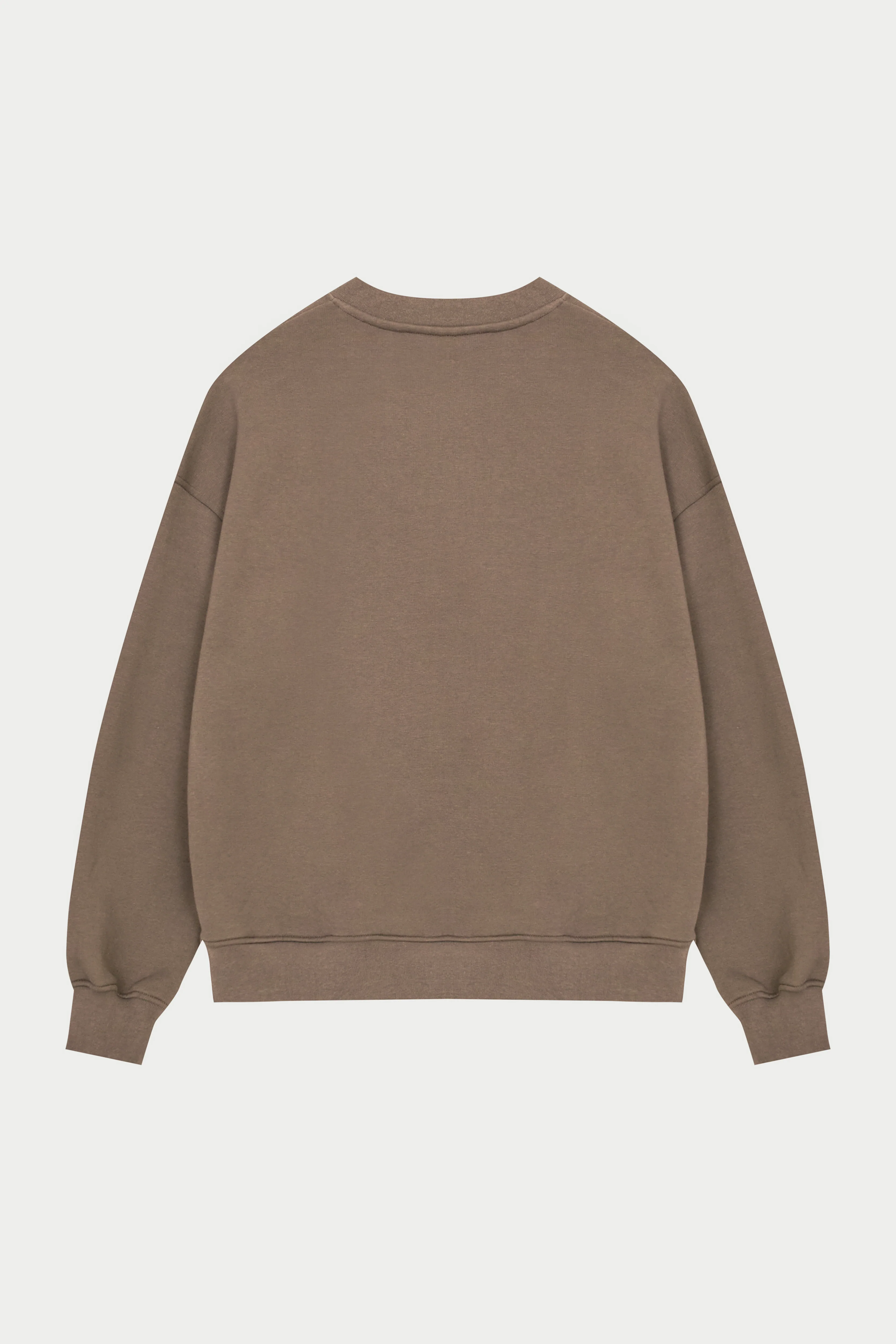 EMBLEM EMBROIDERED SWEATSHIRT - COCOA