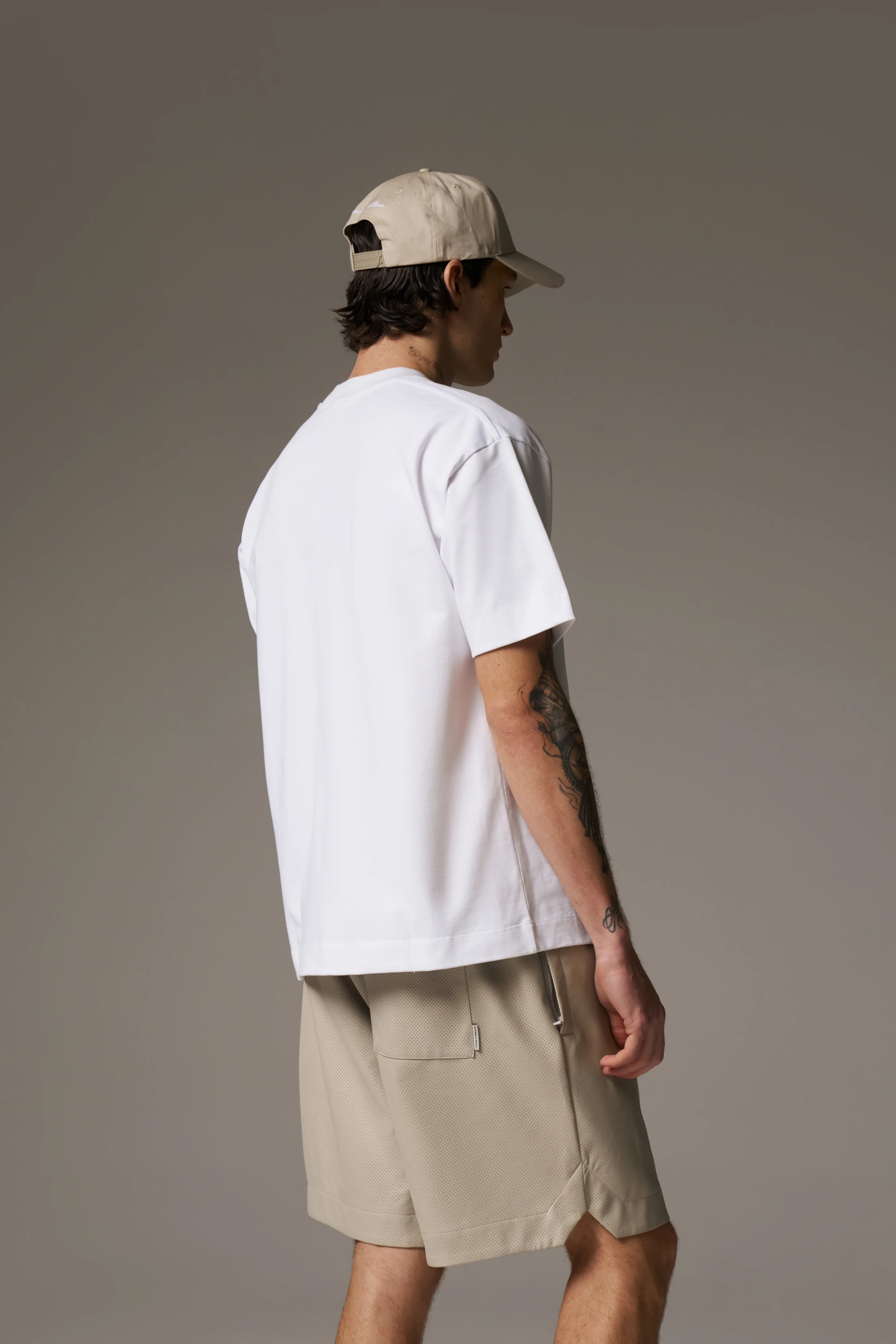 SCRIPT EMBROIDERED T-SHIRT - WHITE