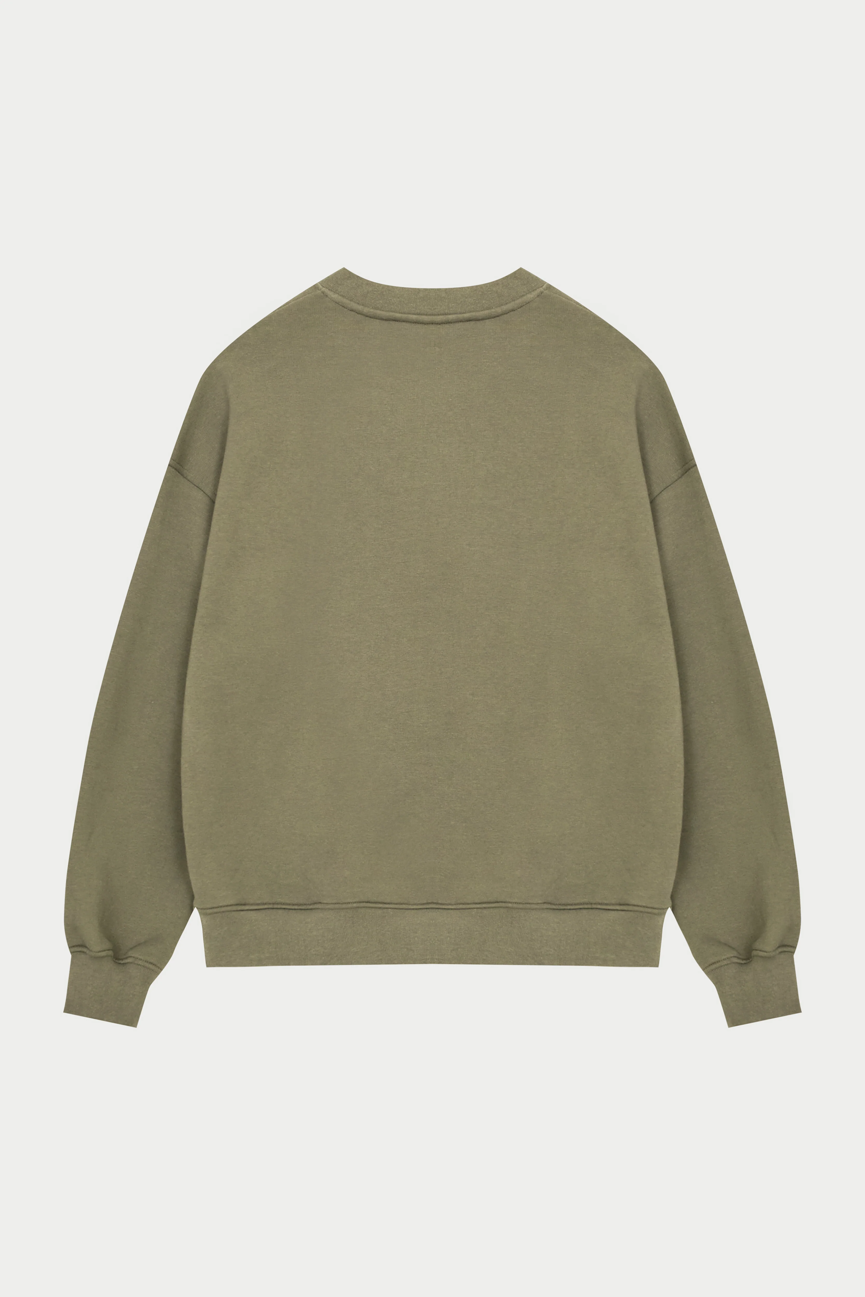 EMBLEM EMBROIDERED SWEATSHIRT - KHAKI