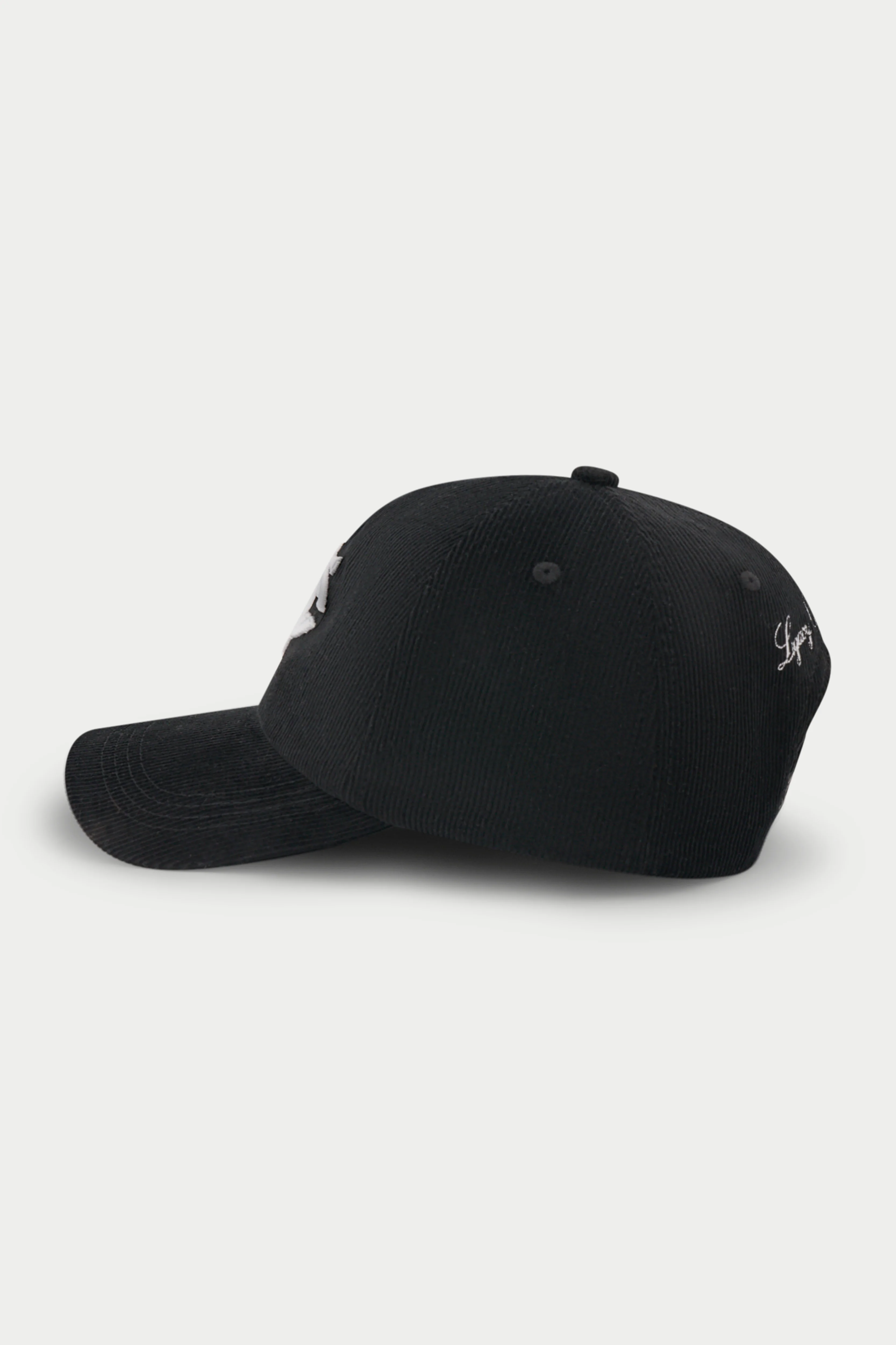 MONOGRAM EMBLEM CORD CAP - BLACK