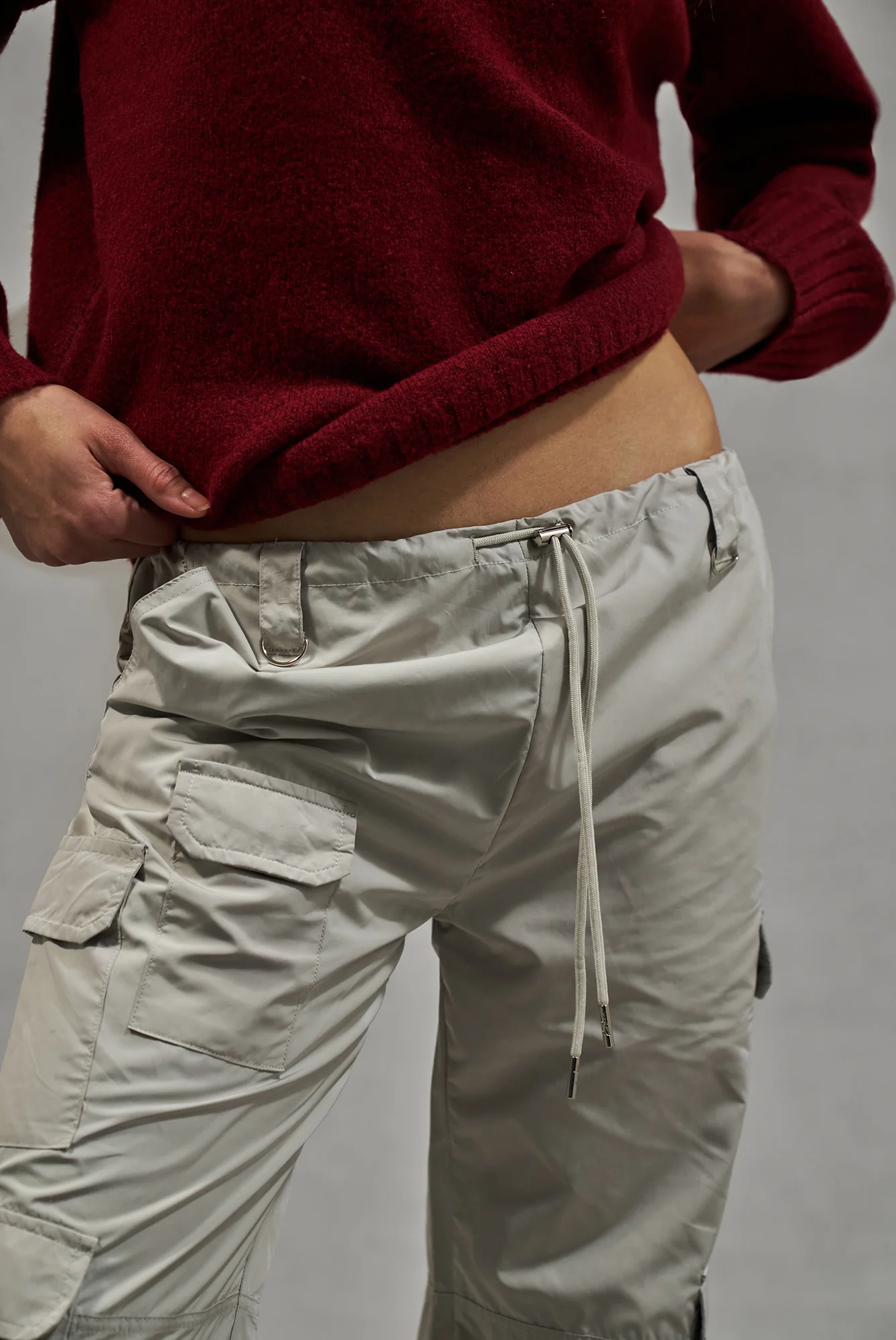 MULTI POCKET OVERSIZED CARGOS - GREY