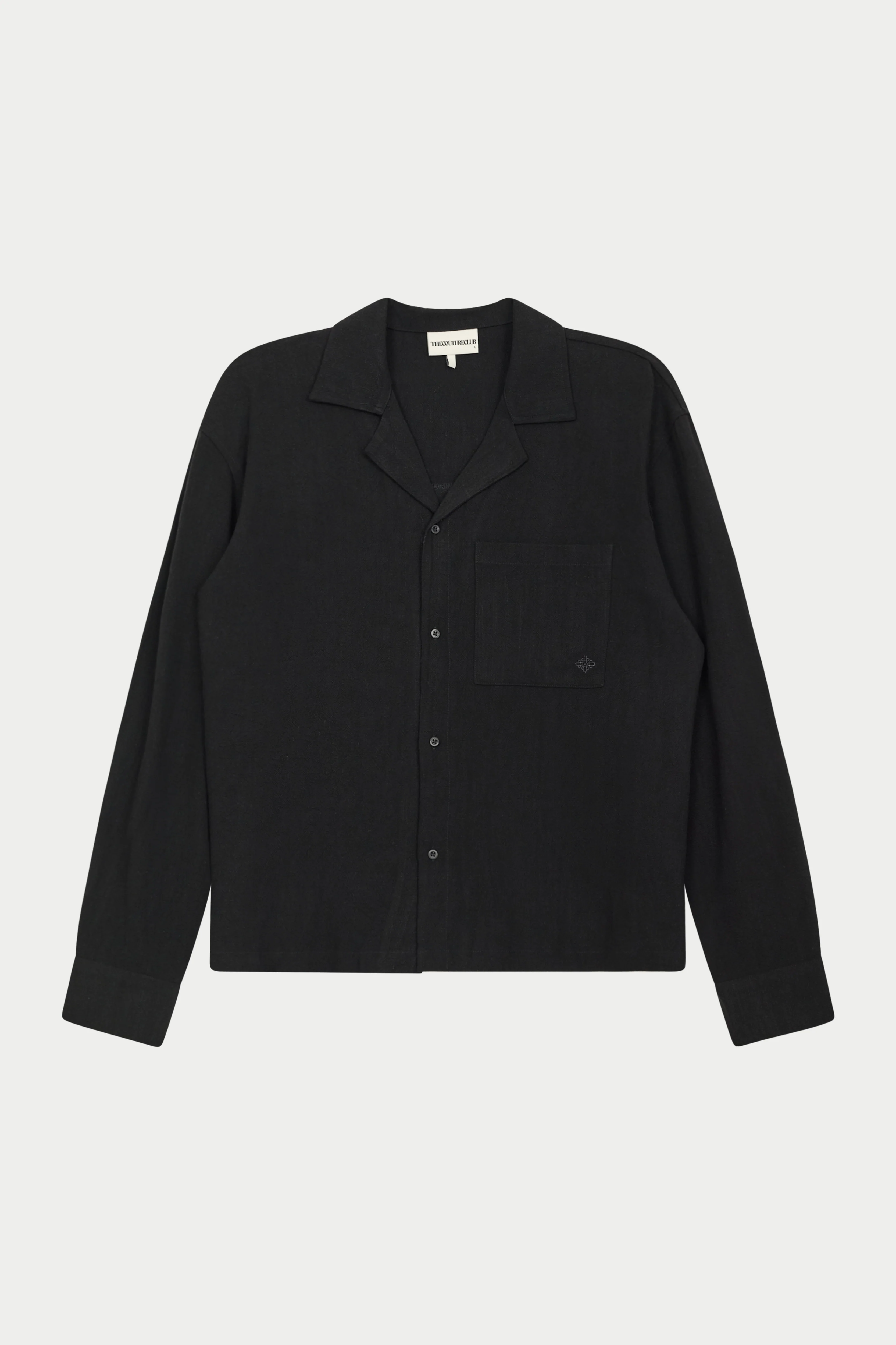 TEXTURED WOVEN SHIRT - BLACK
