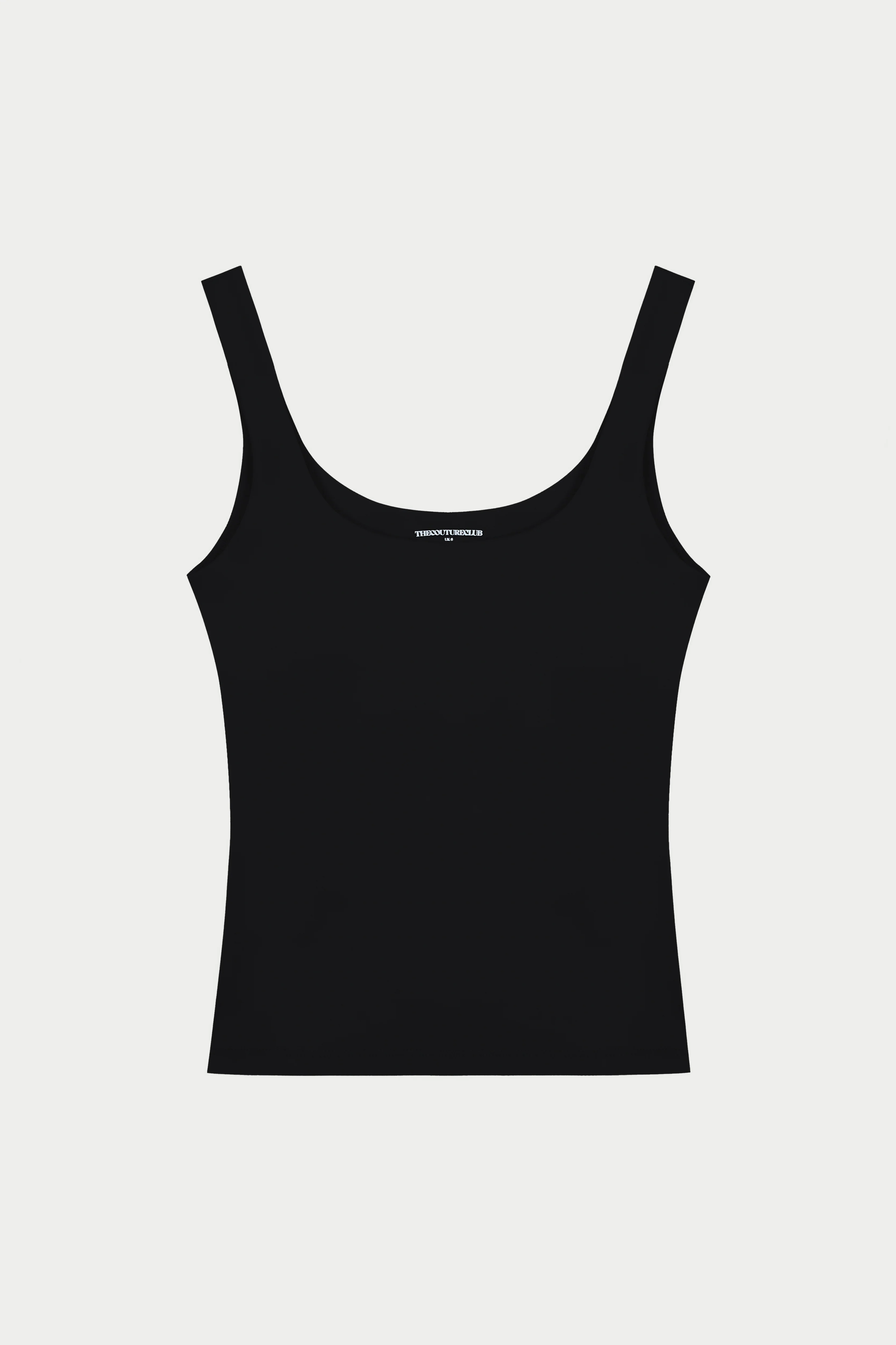 SCULPTING STRETCH SCOOP NECK SPORTS TOP - BLACK