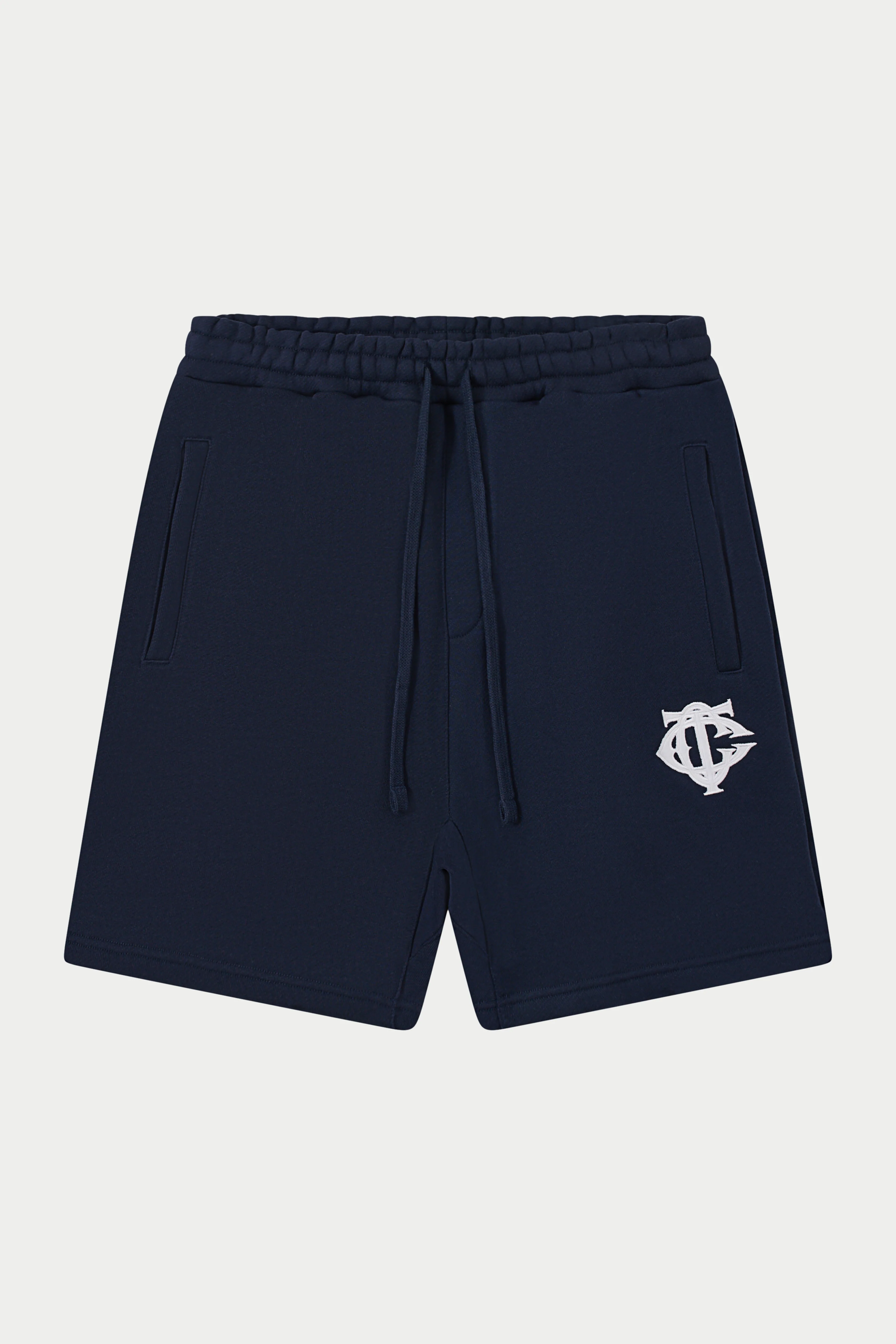 HEAVYWEIGHT MONOGRAM EMBLEM SHORTS - NAVY