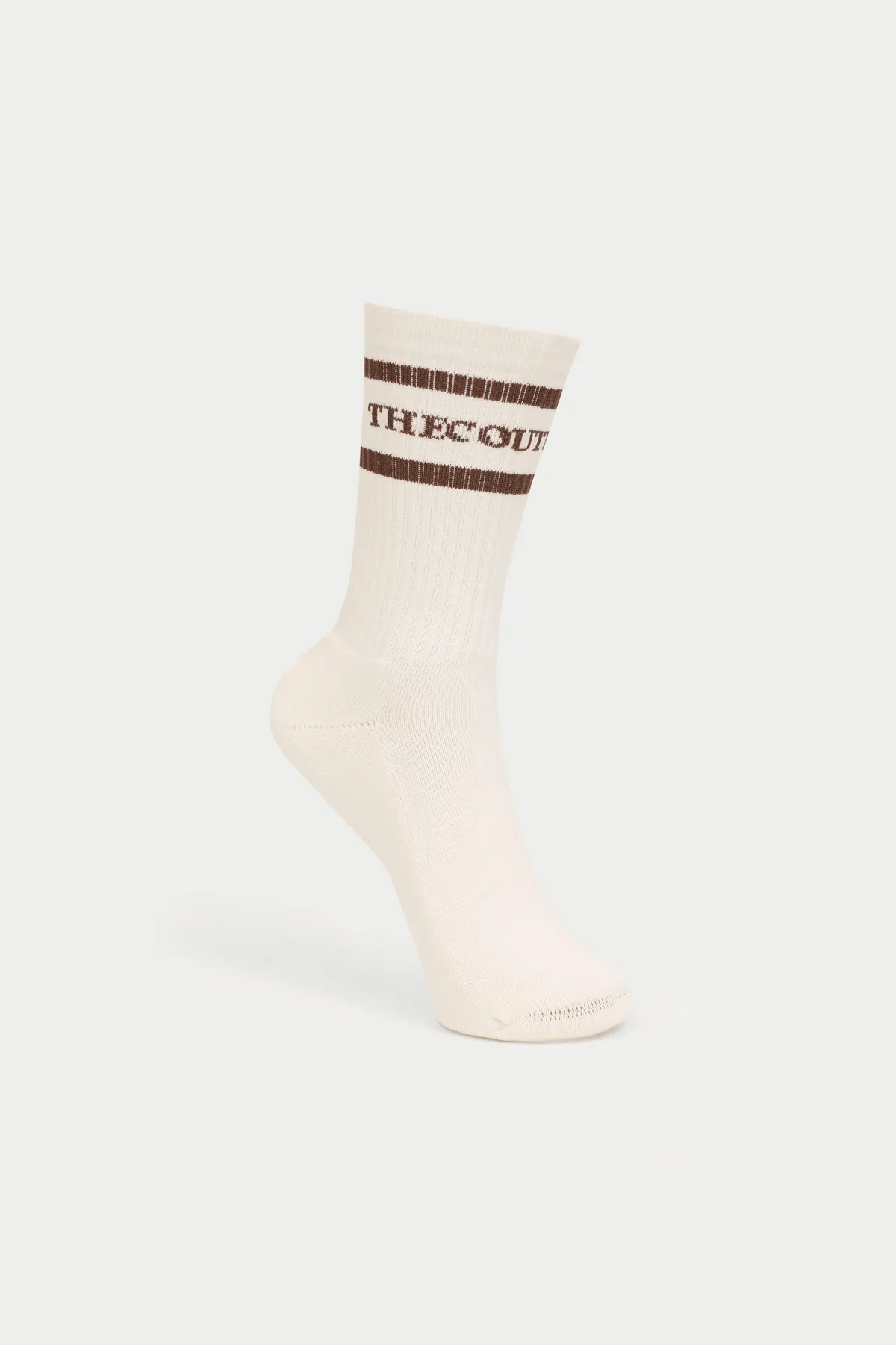 DOUBLE STRIPE COPYRIGHT SOCK - OFF WHITE