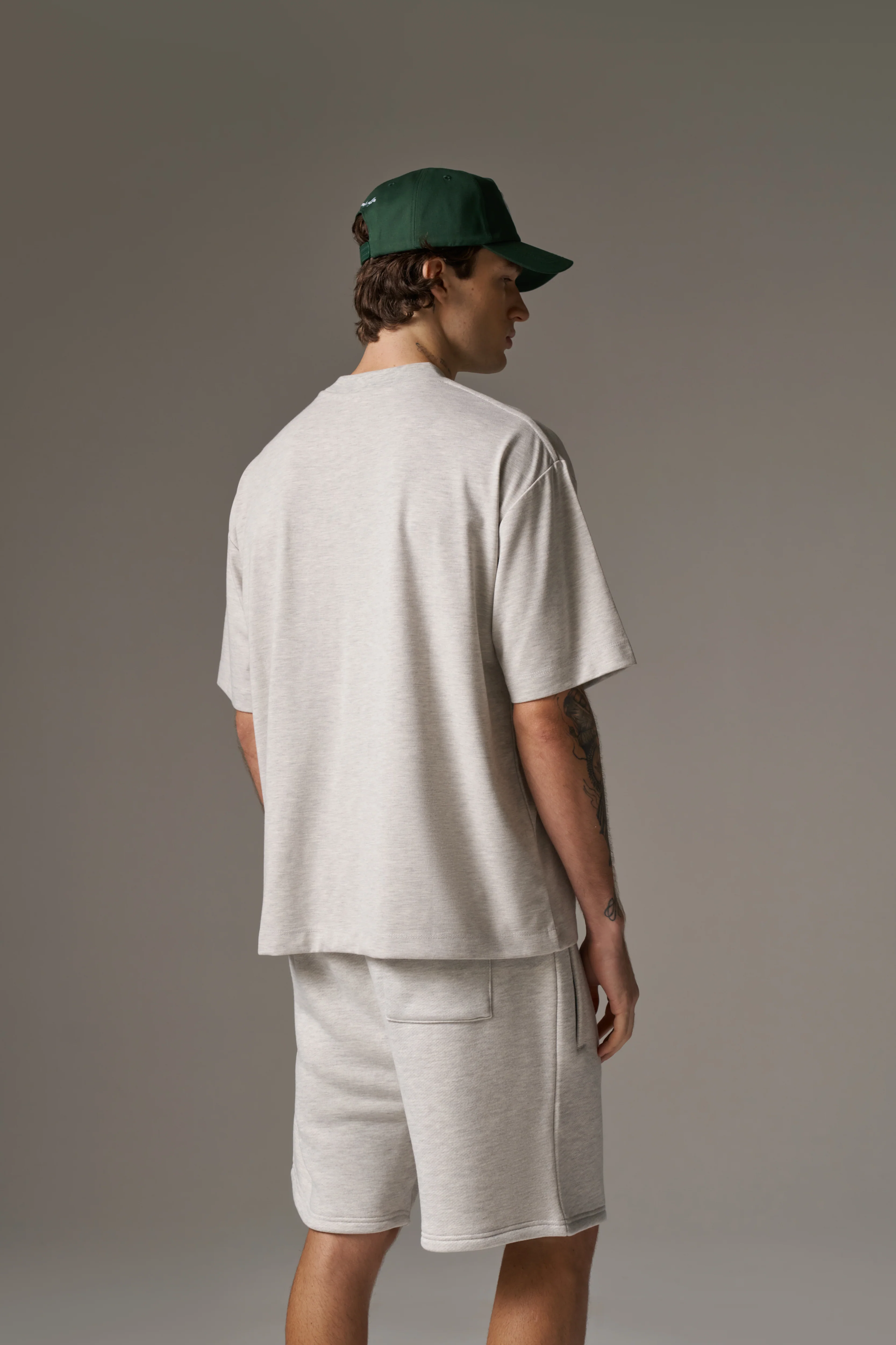 MONOGRAM EMBLEM T-SHIRT - GREY MARL