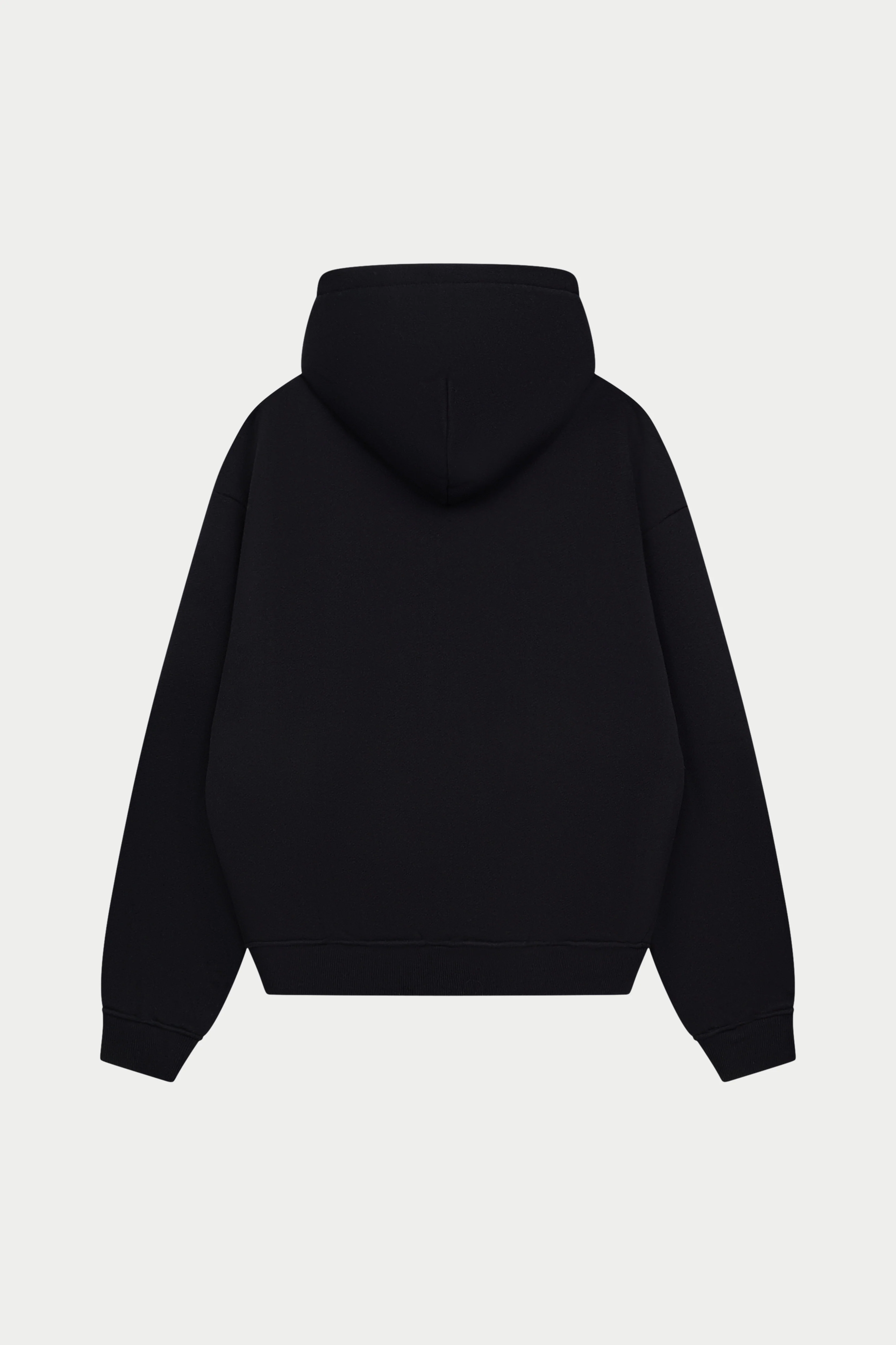 HEAVYWEIGHT MONOGRAM EMBLEM ZIP THROUGH - BLACK