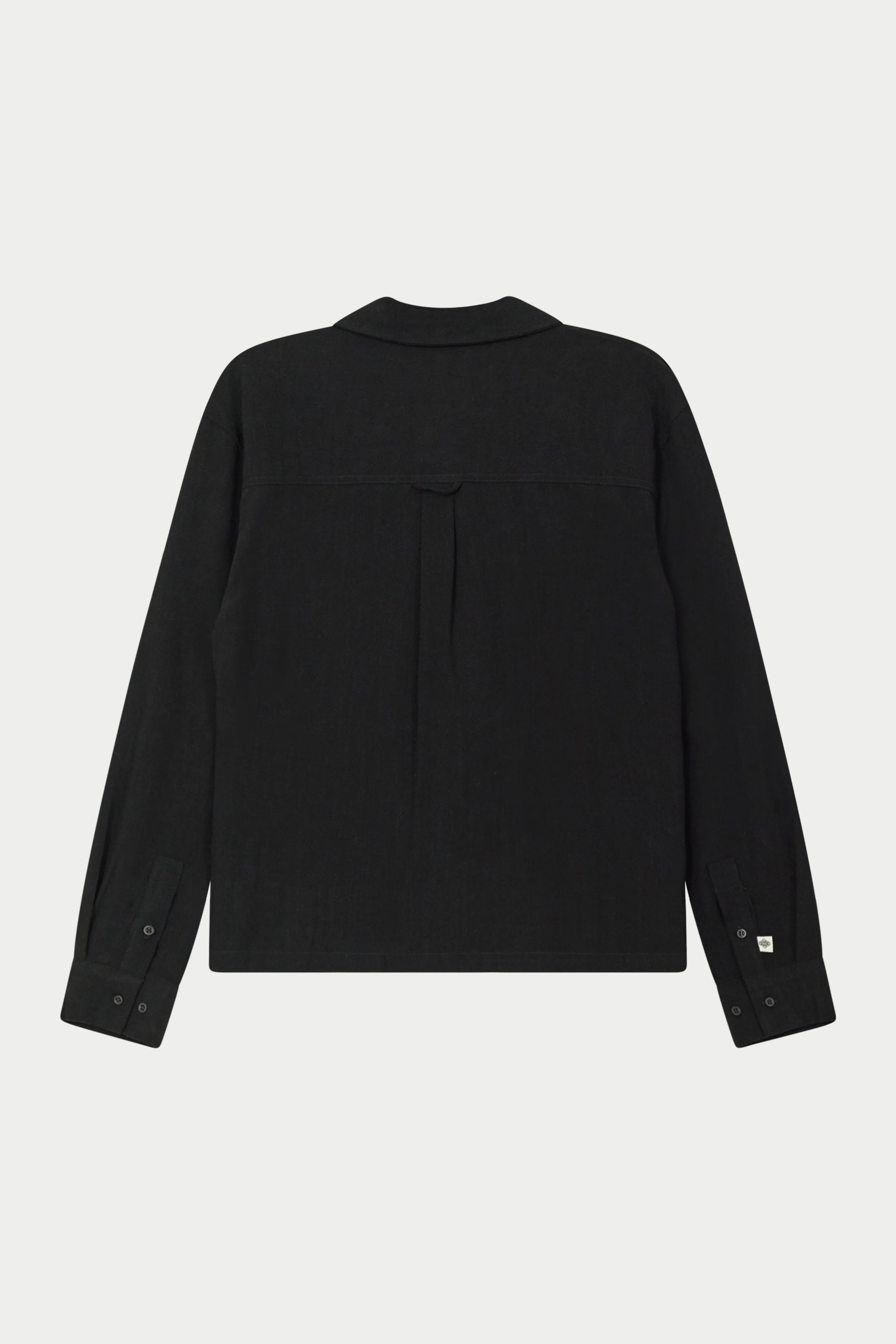 TEXTURED WOVEN SHIRT - BLACK