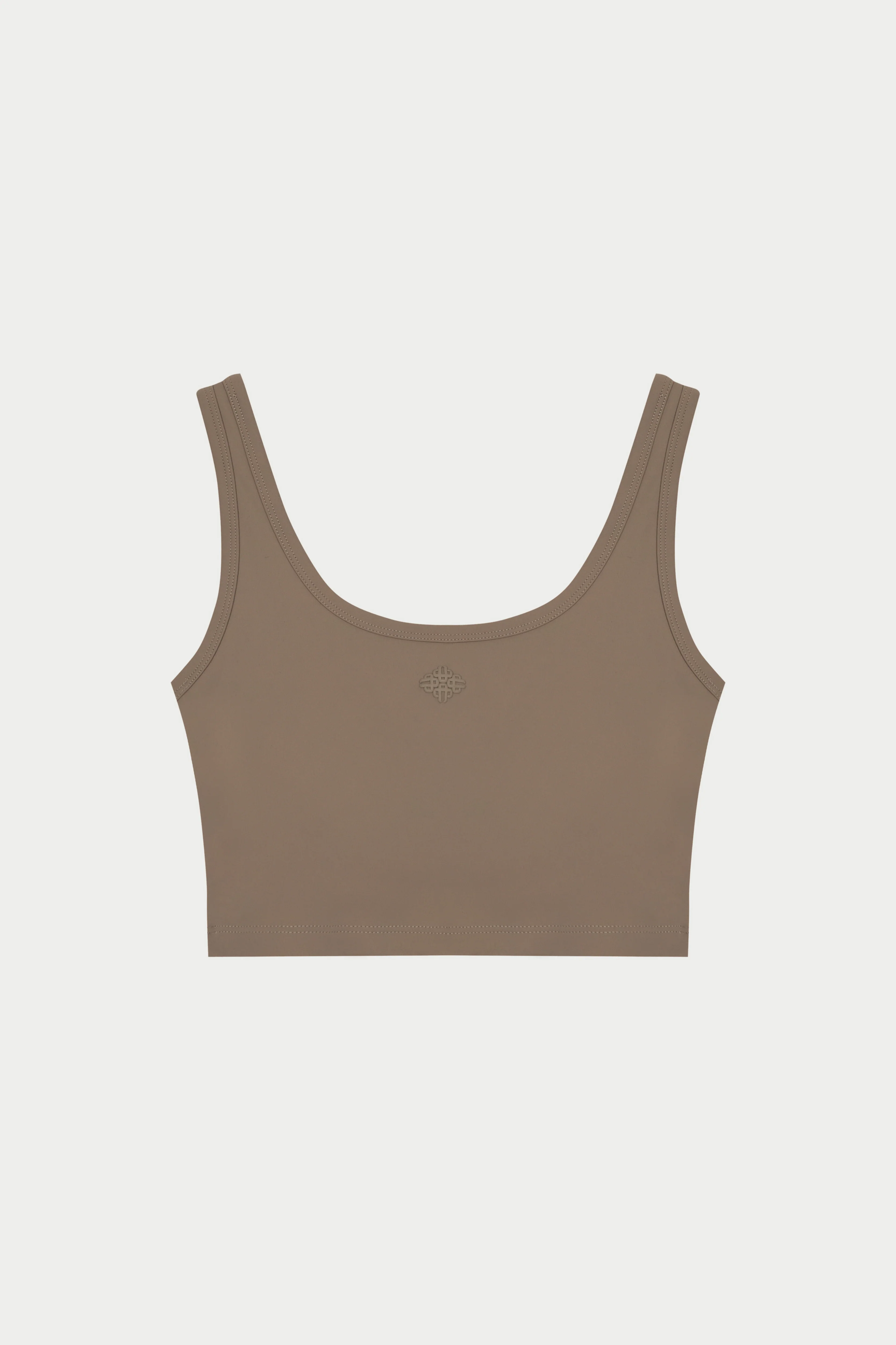 SCULPTING STRETCH EMBLEM SPORTS BRA - COCOA
