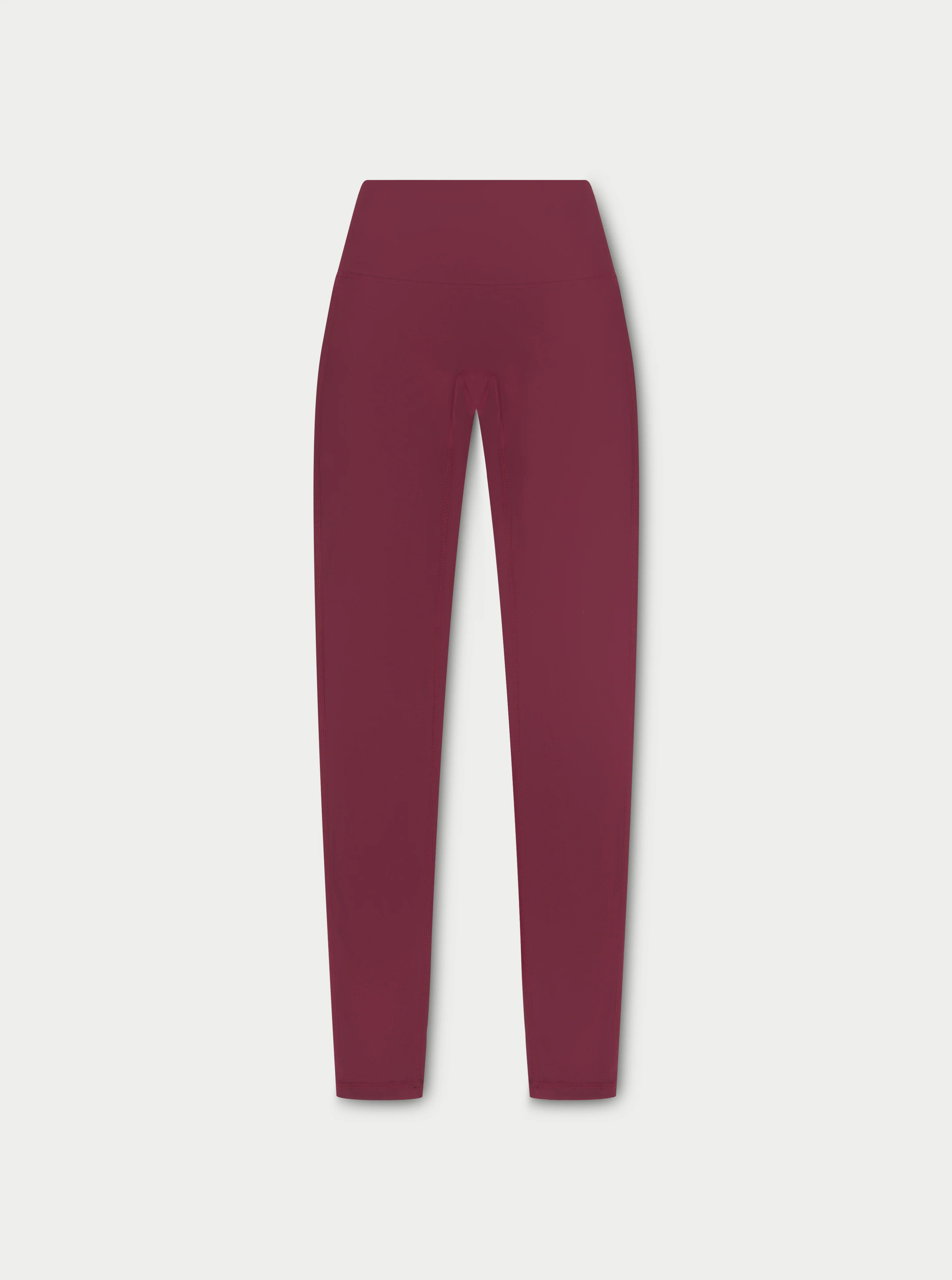 SCULPTING STRETCH EMBLEM LEGGINGS - BURGUNDY