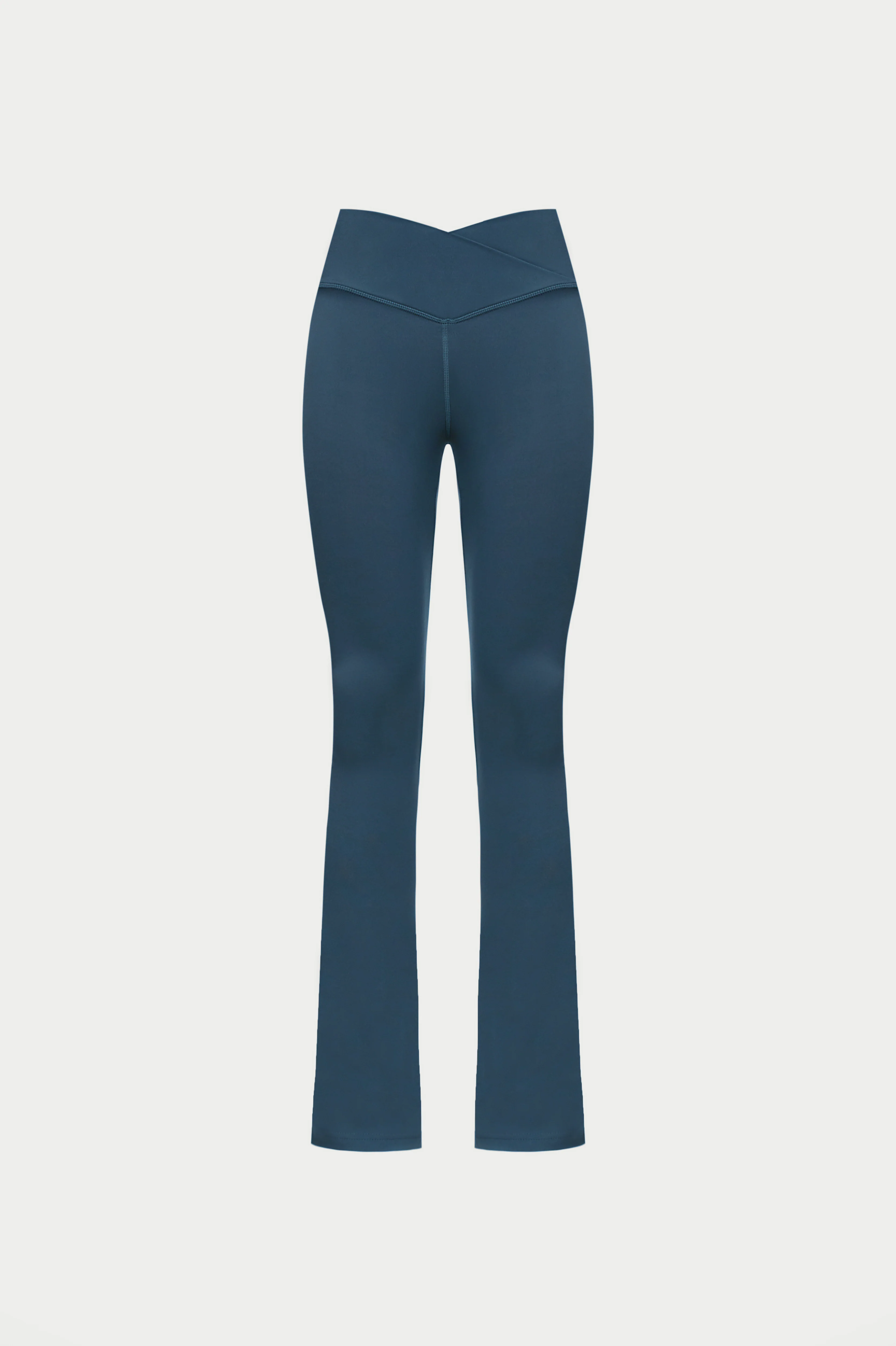 SCULPTING STRETCH ZIP HEM LEGGINGS - PETROL BLUE