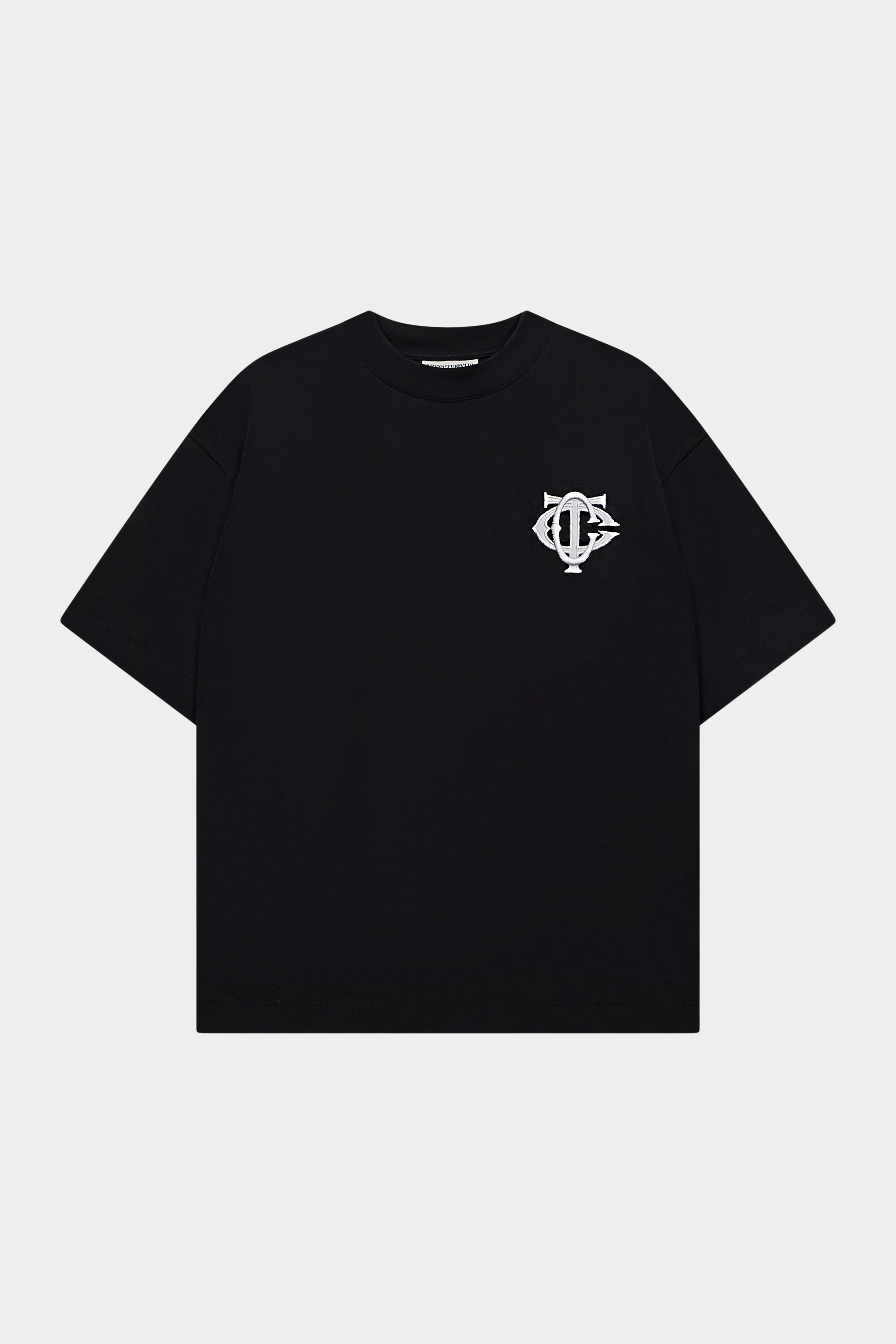 MONOGRAM EMBLEM T-SHIRT - BLACK