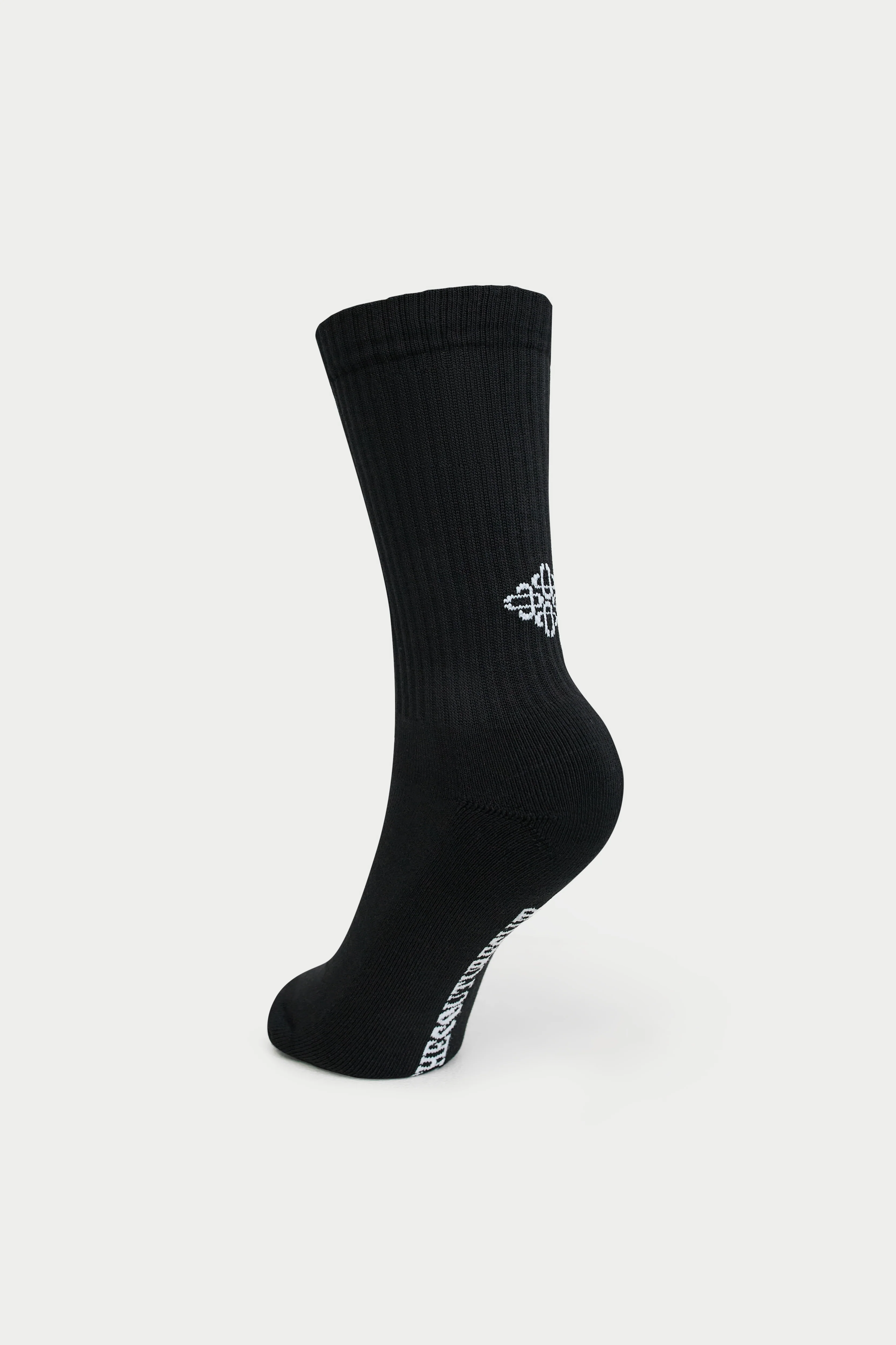 REVERSE EMBLEM COPYRIGHT SOCKS - BLACK
