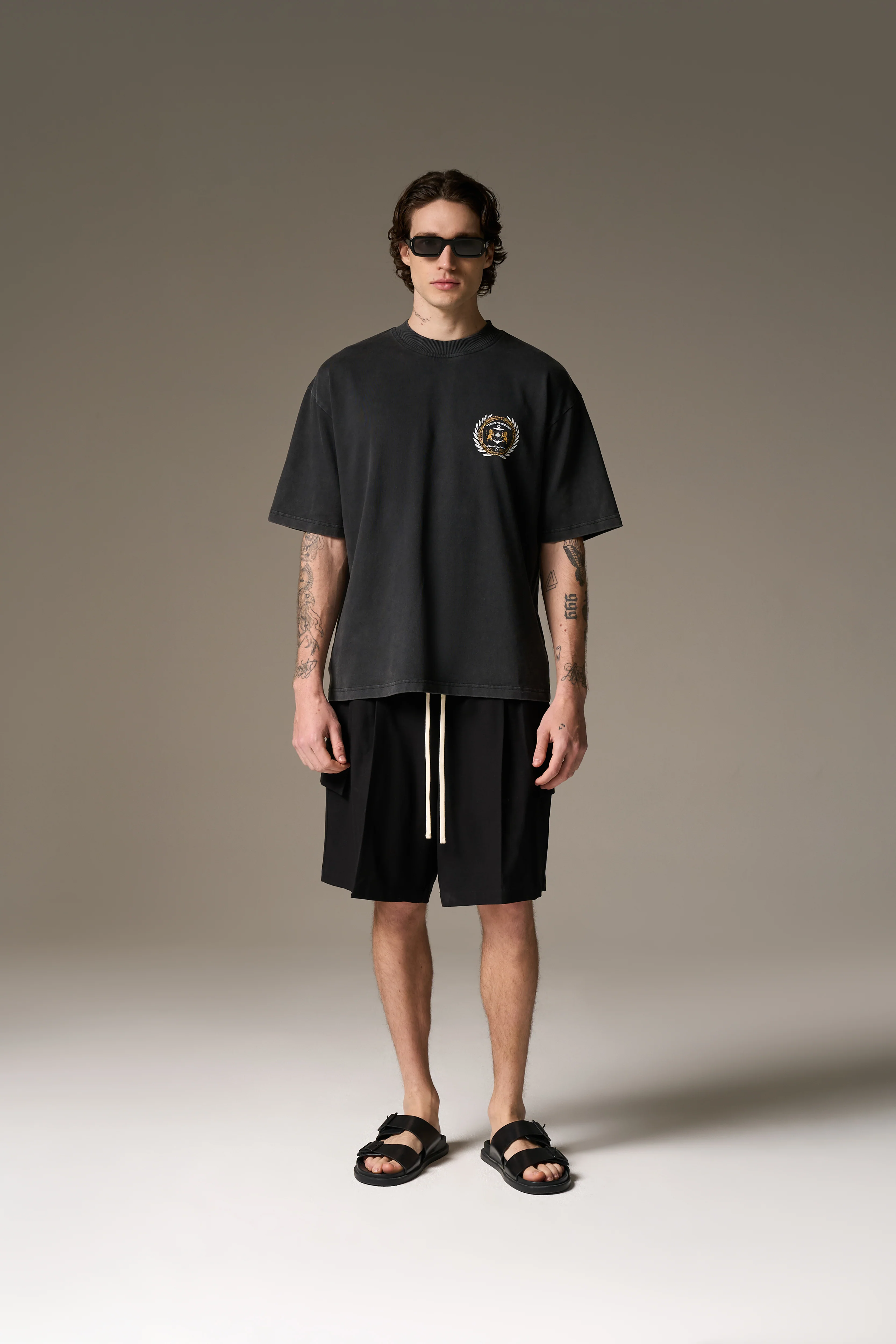 YACHT CLUB GRAPHIC T-SHIRT - WASHED BLACK