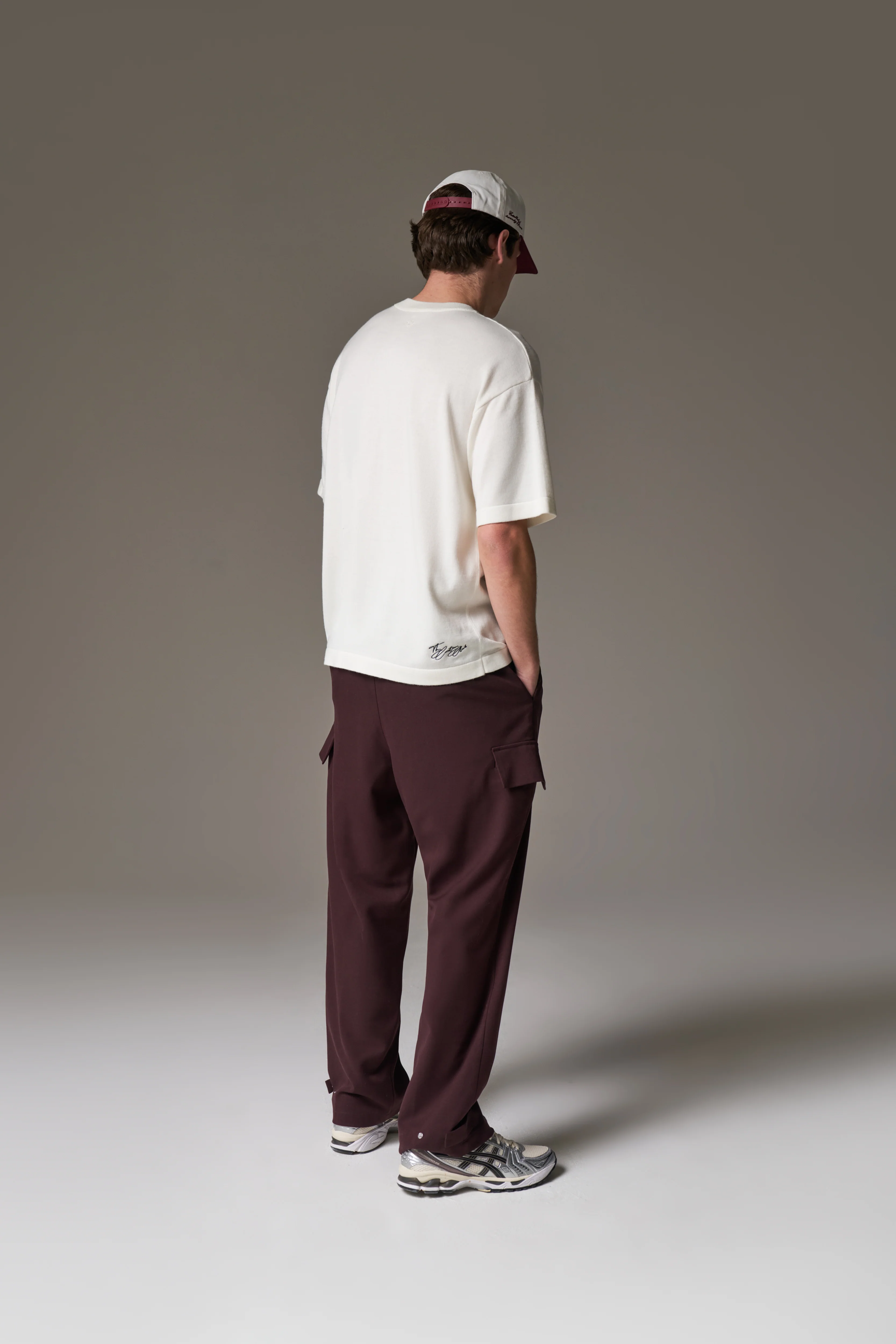 FINE GAUGE KNIT T-SHIRT - OFF WHITE