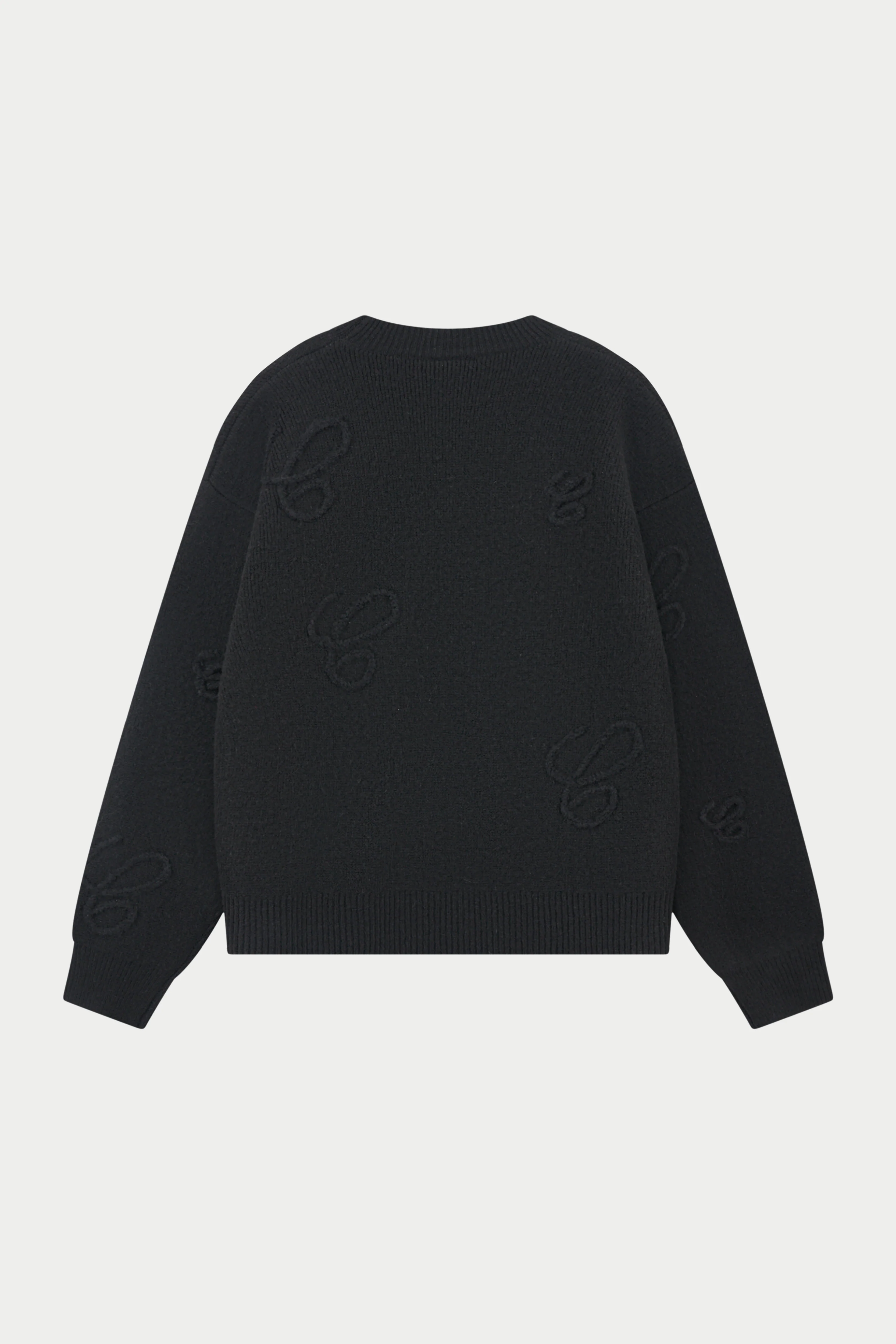 SCRIPT APPLIQUE JUMPER - BLACK