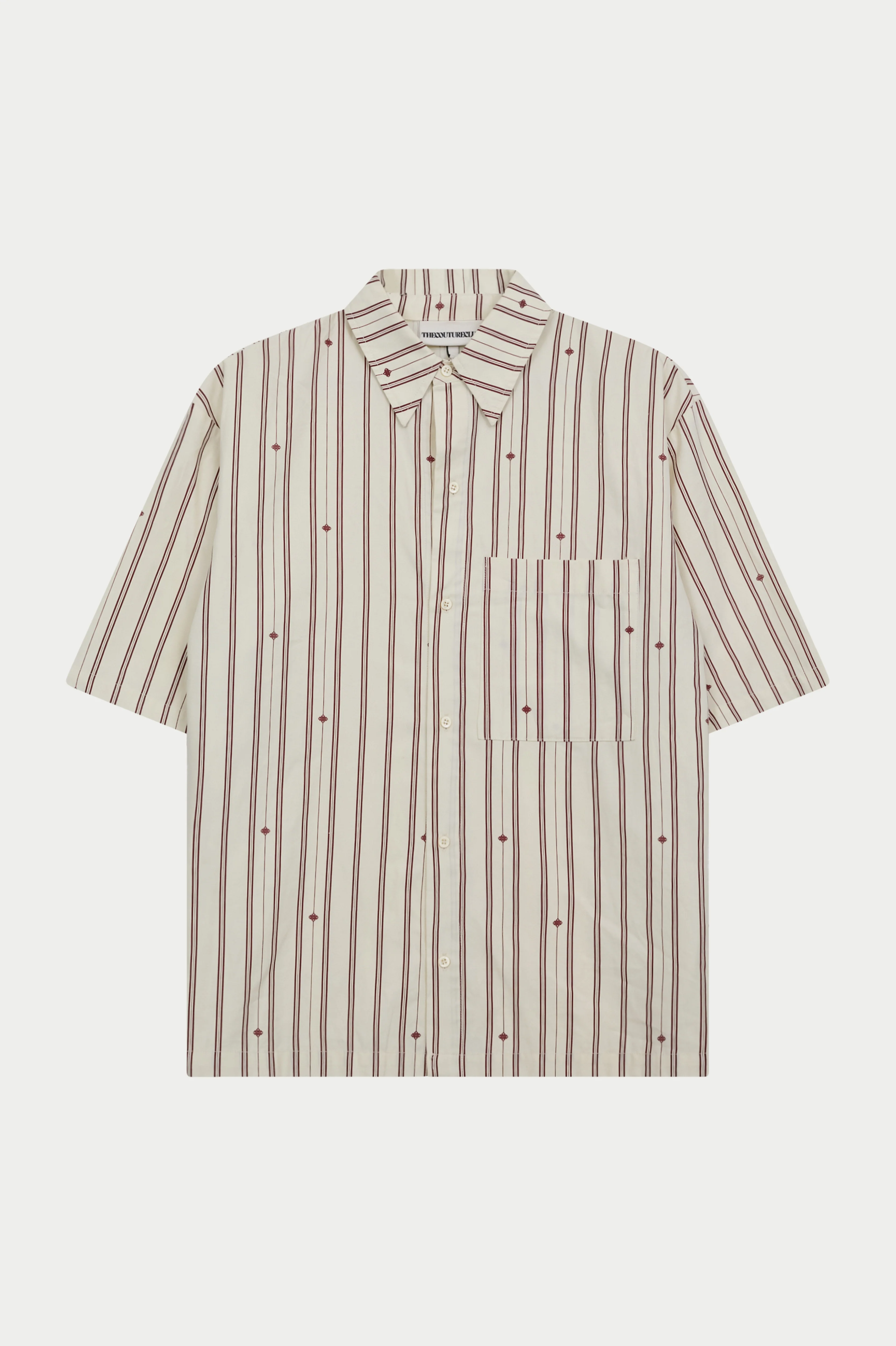 EMBLEM STRIPE SHIRT - STONE