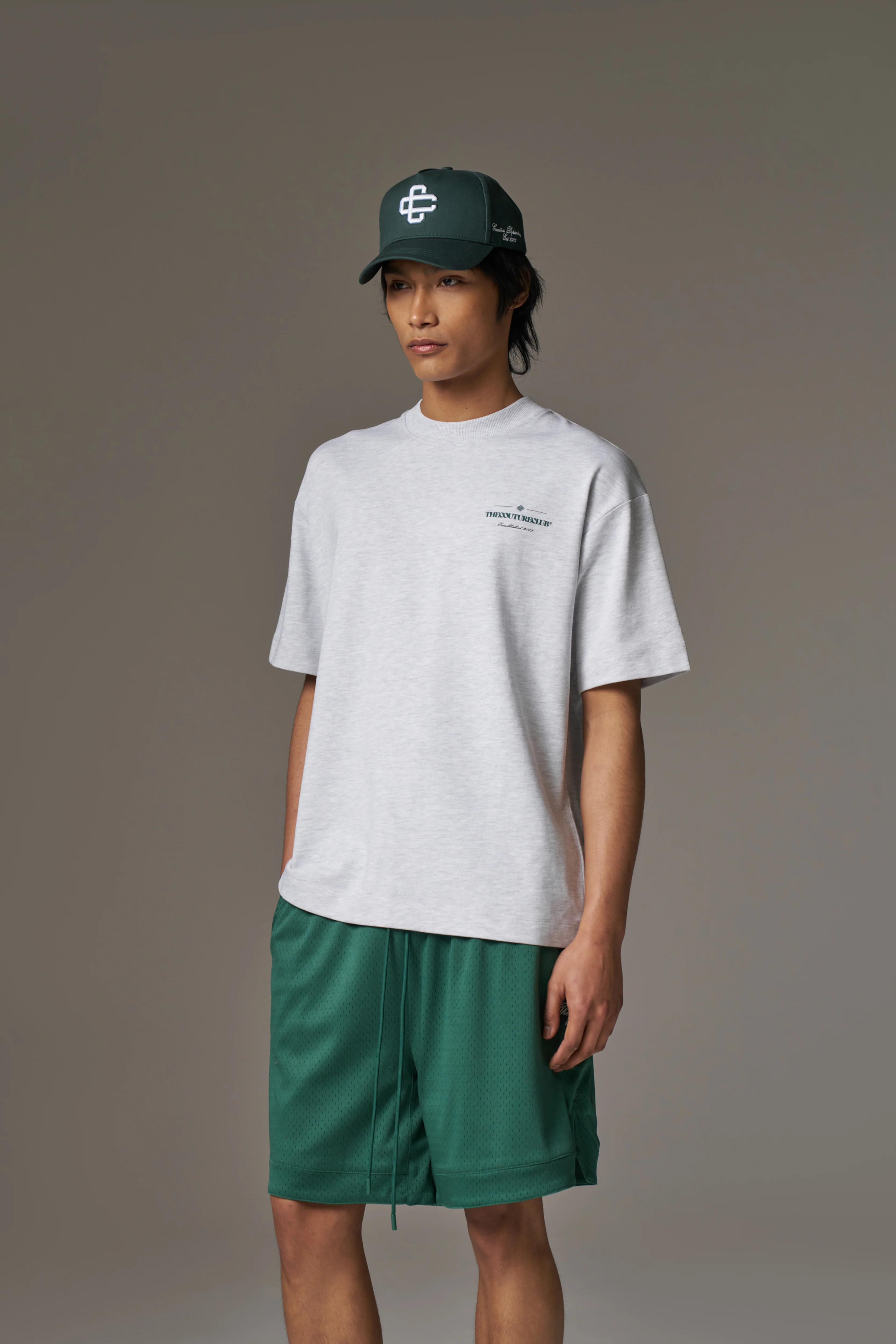 COPYRIGHT MULTI GRAPHIC T-SHIRT - GREY MARL