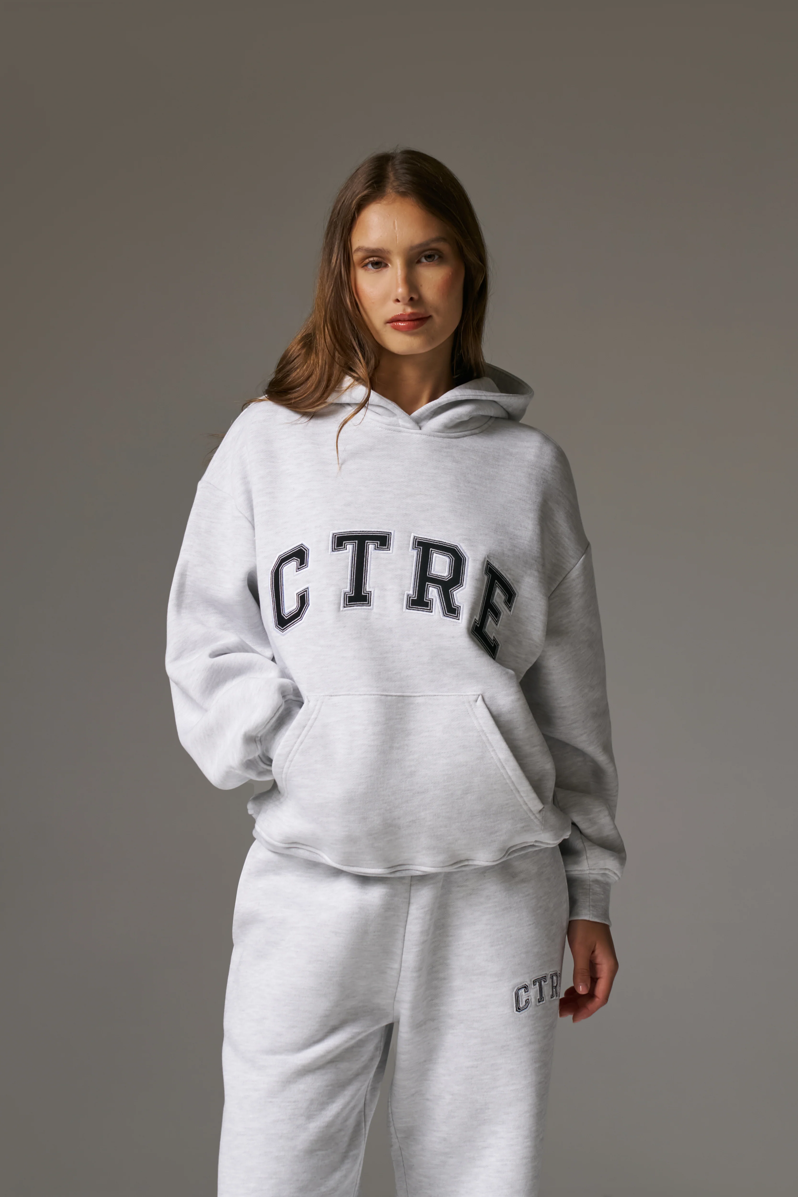 CTRE RELAXED HOODIE - GREY MARL