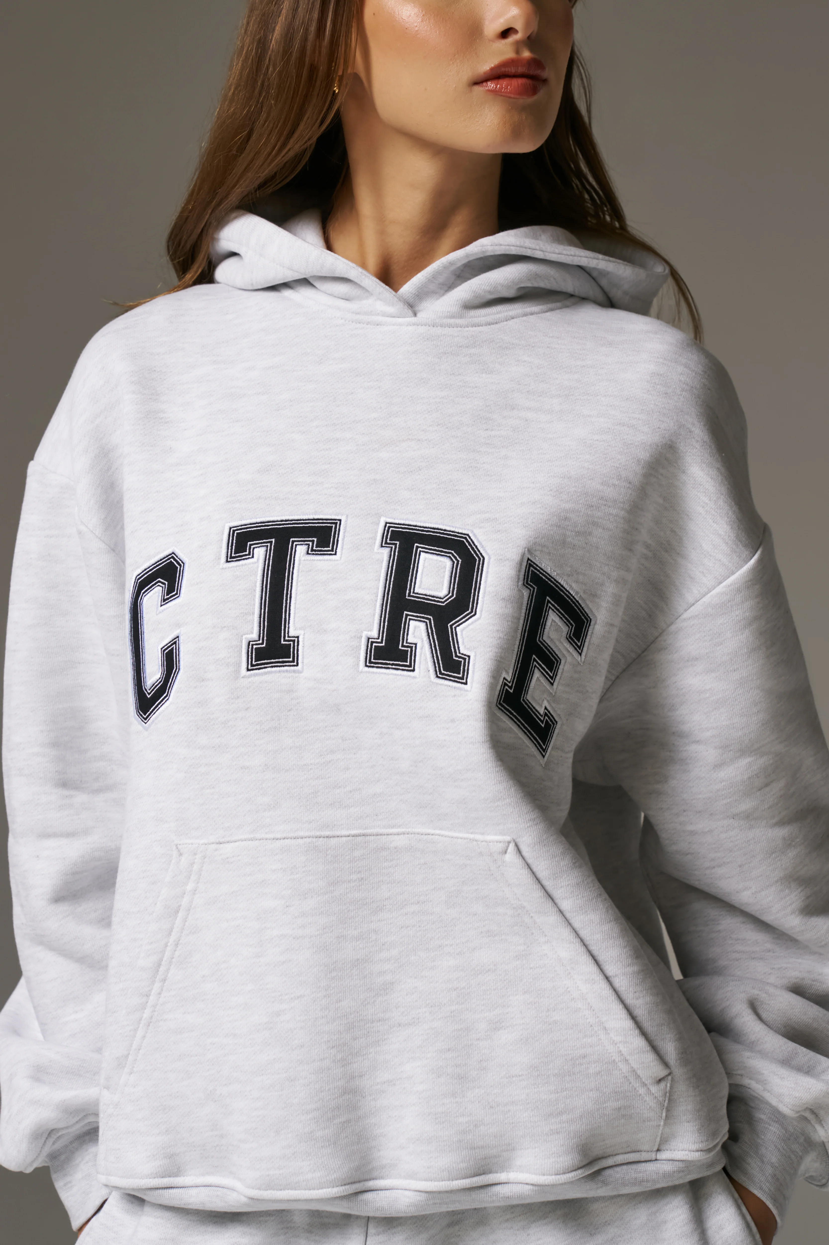 CTRE RELAXED HOODIE - GREY MARL