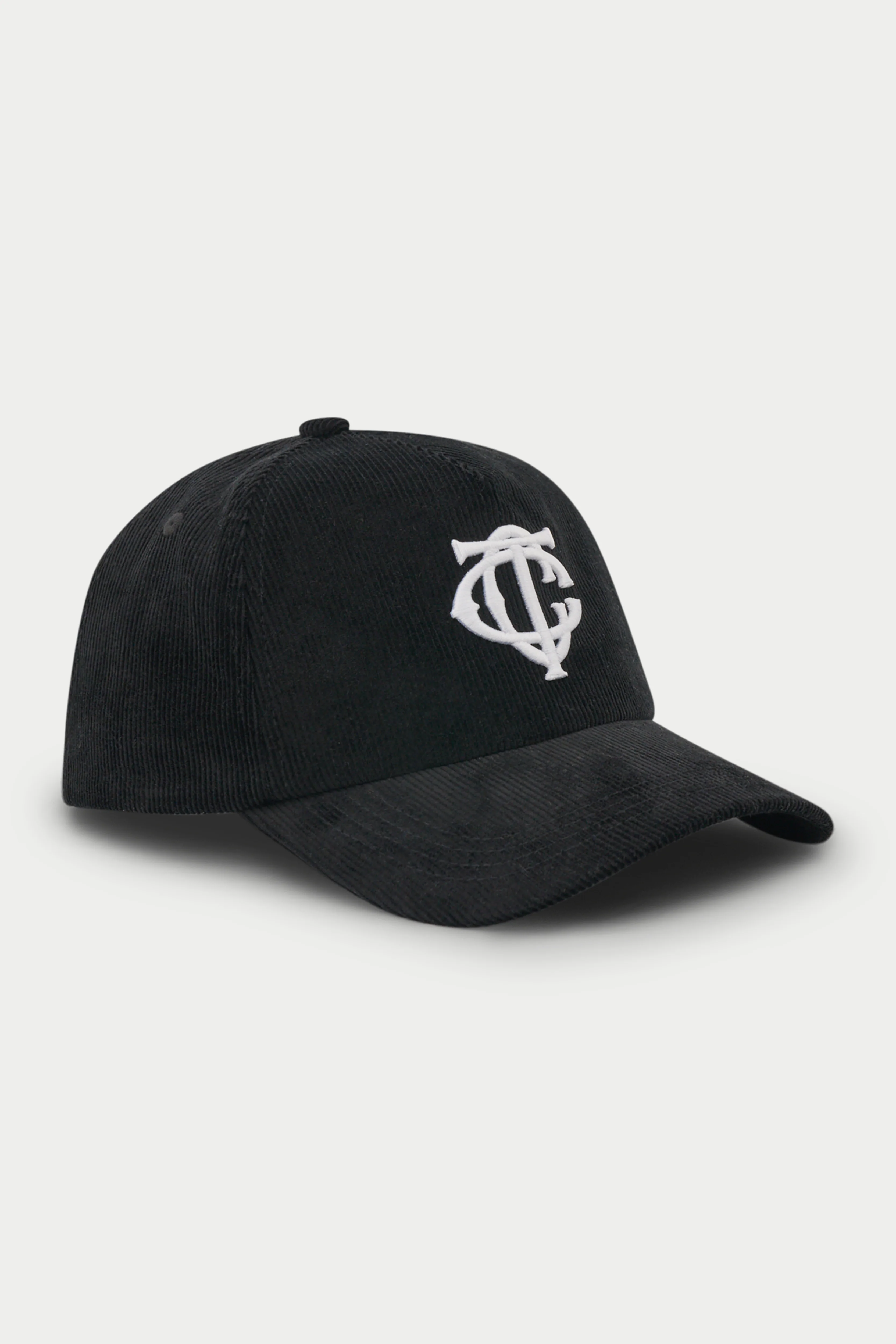 MONOGRAM EMBLEM CORD CAP - BLACK