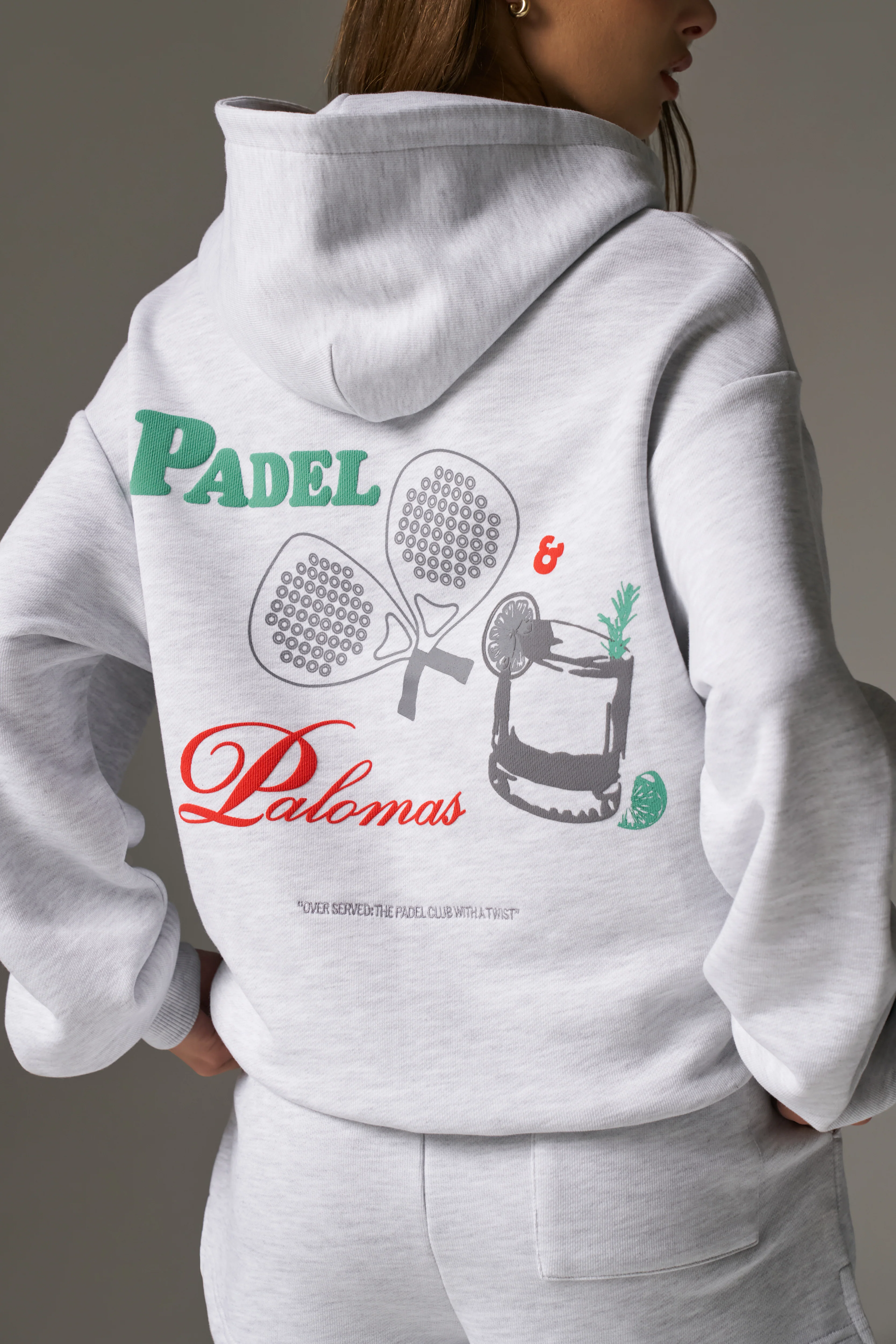 PADEL & PALOMAS OVERSIZED HOODIE - GREY MARL