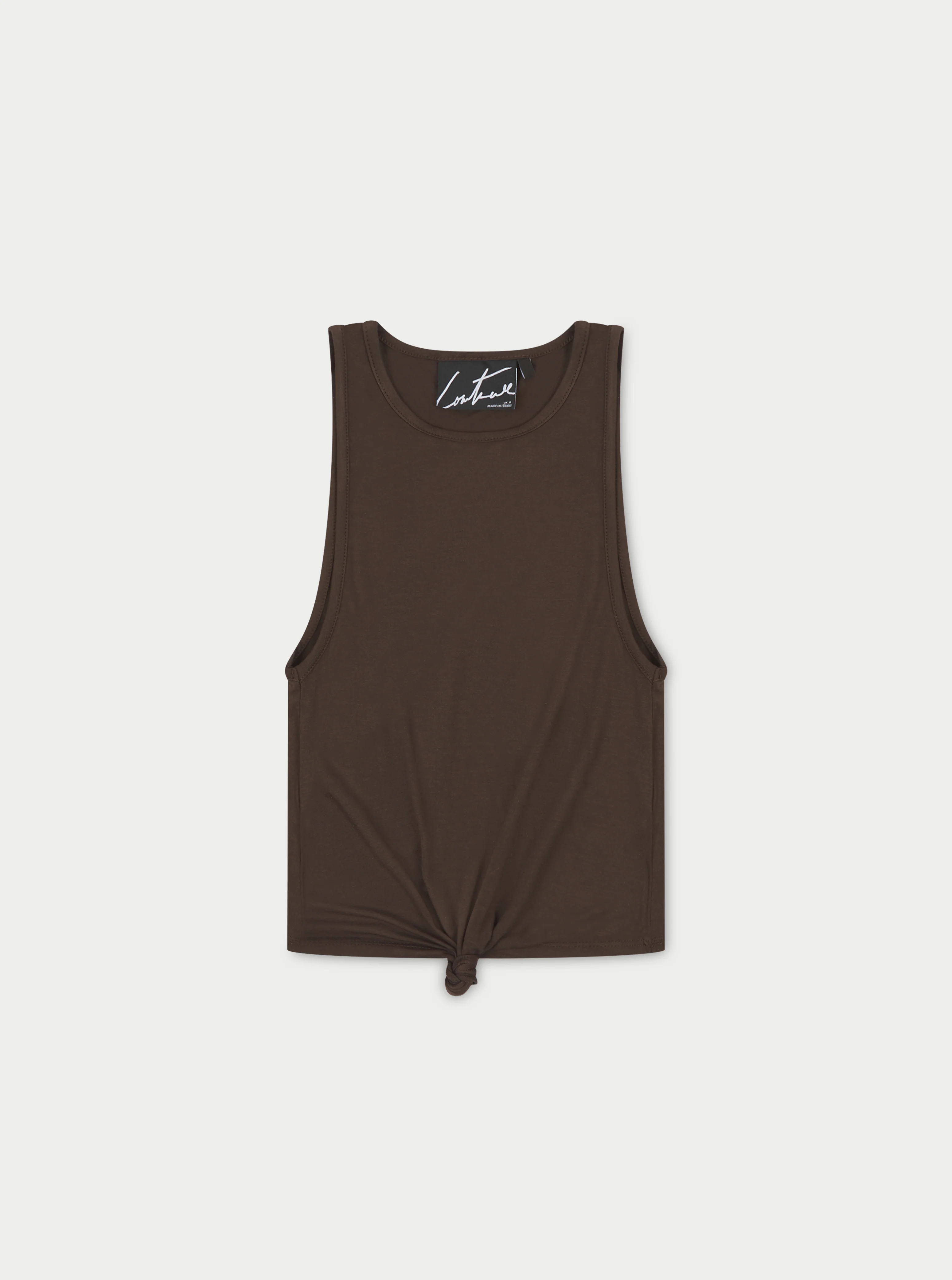 KNOTTED RACER VEST - BROWN