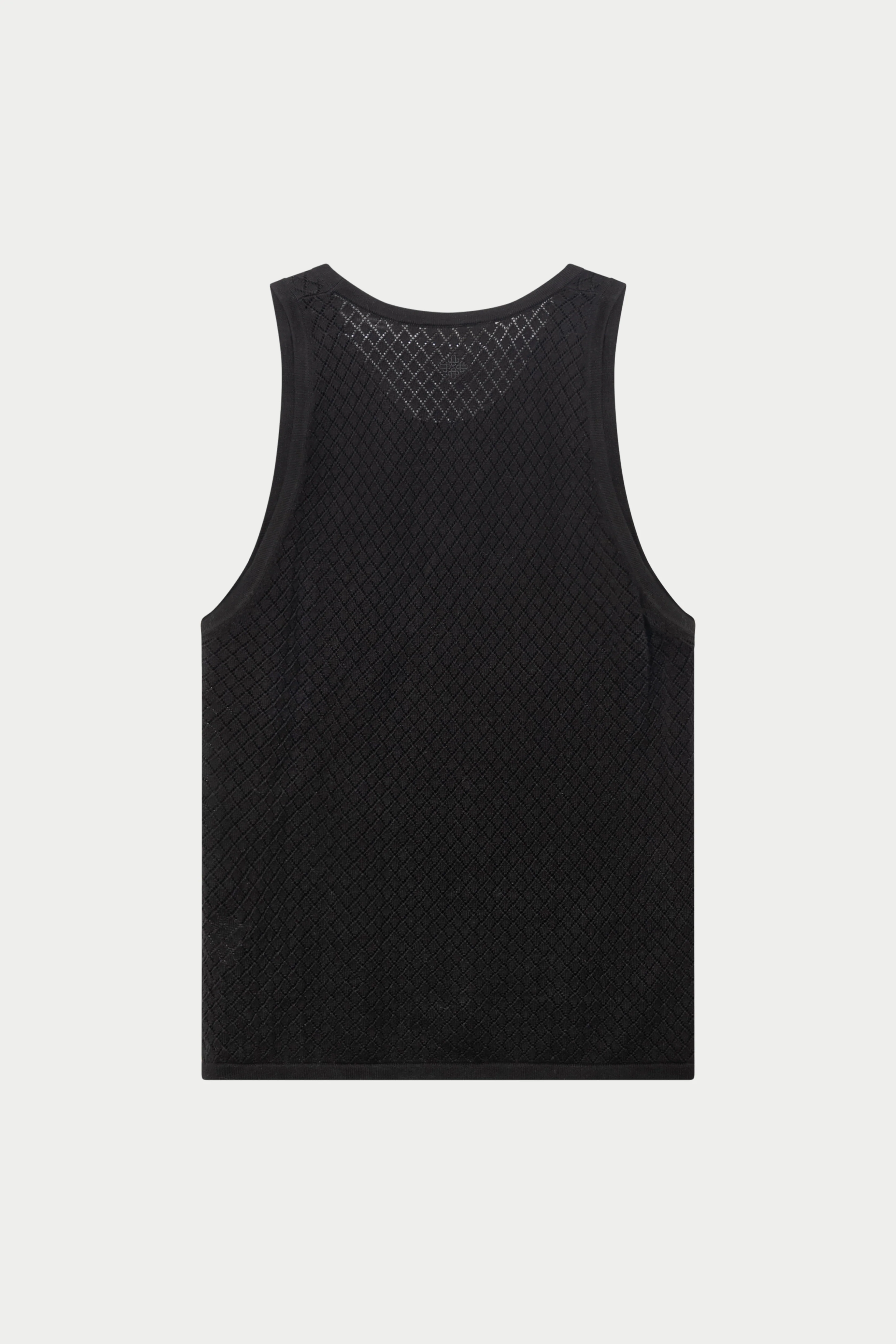 KNITTED VEST - BLACK