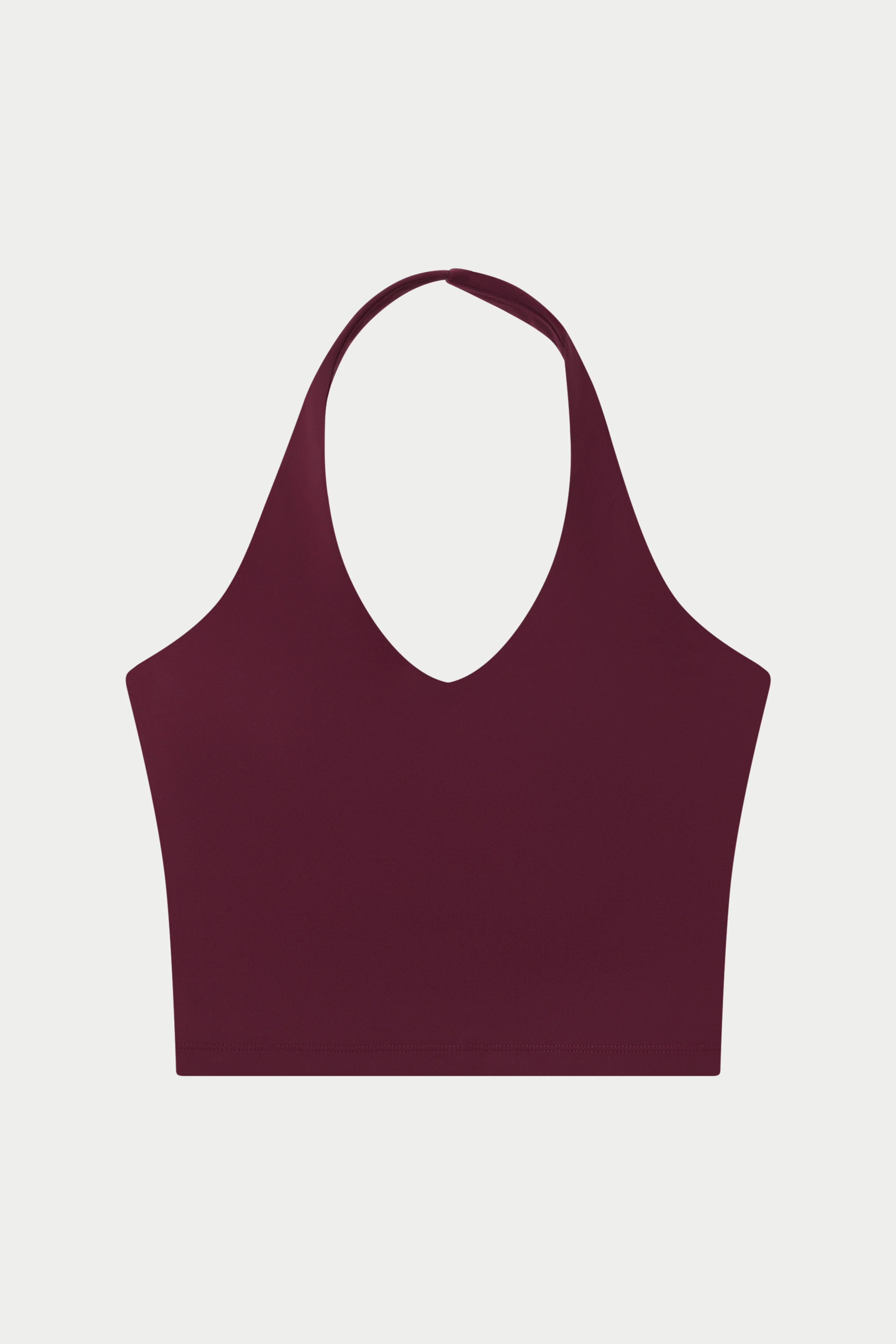 SCULPTING STRETCH HALTERNECK TOP - PLUM