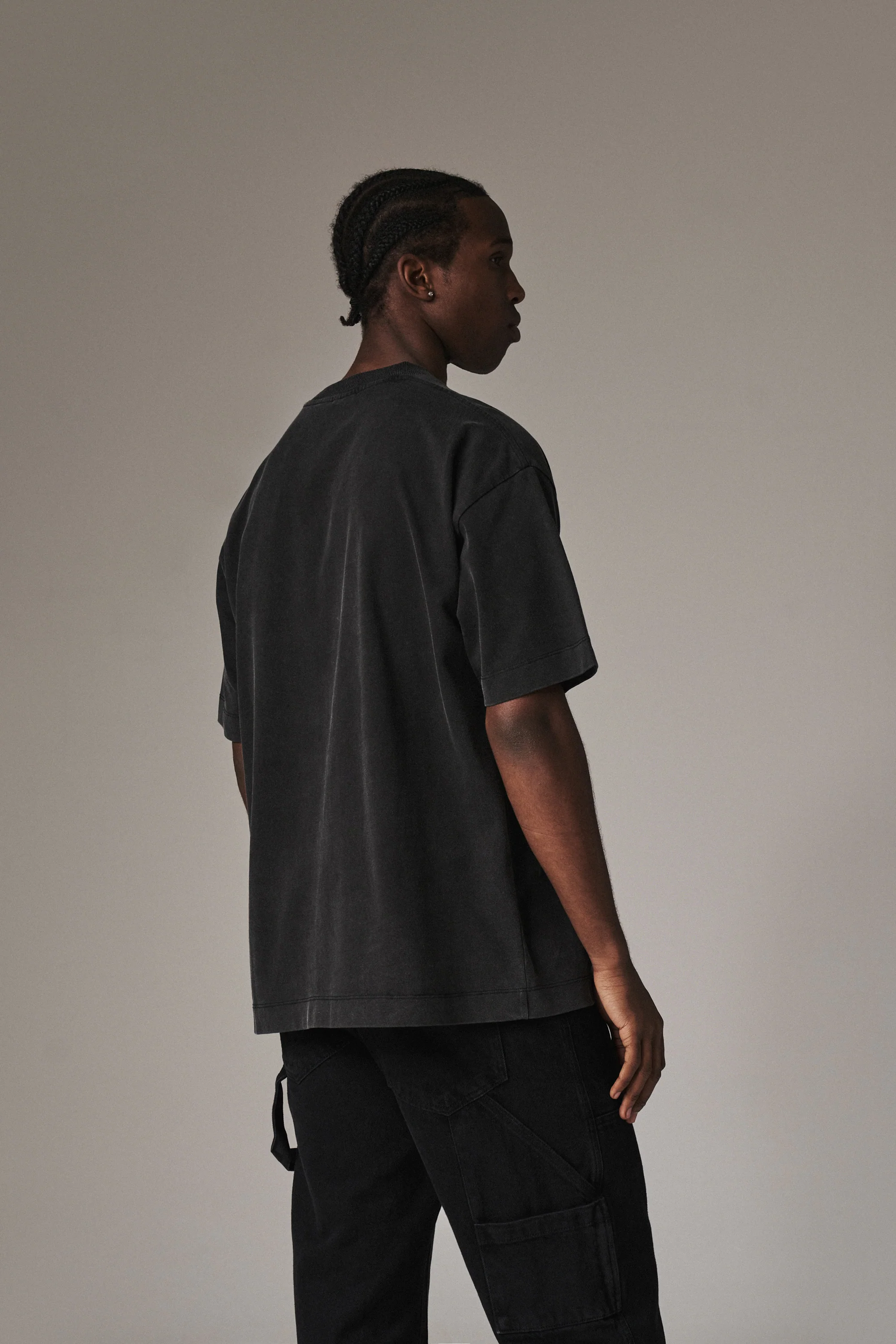 SUPER HEAVYWEIGHT BLANK T-SHIRT - WASHED BLACK