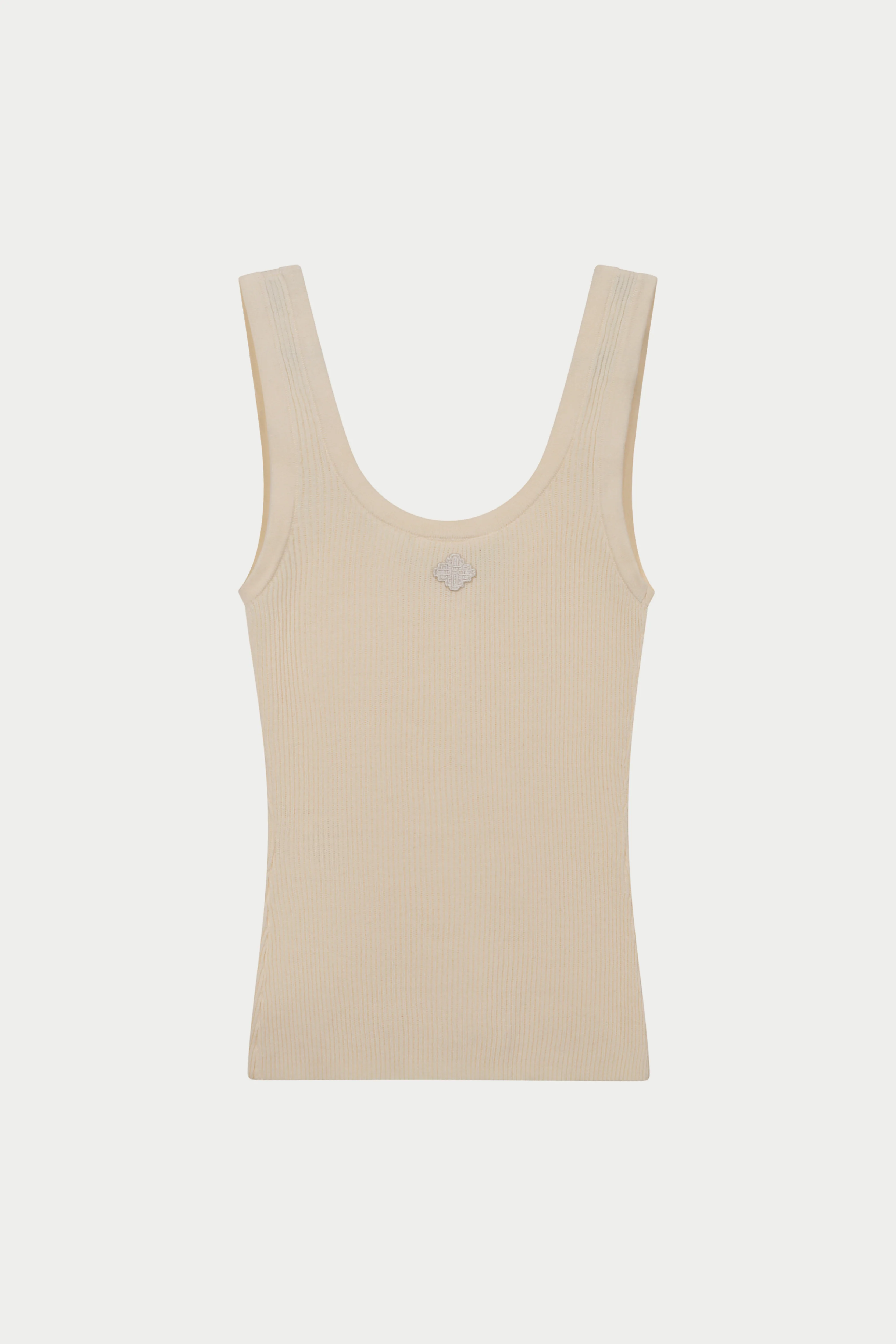 RIBBED VEST TOP - BUTTERMILK