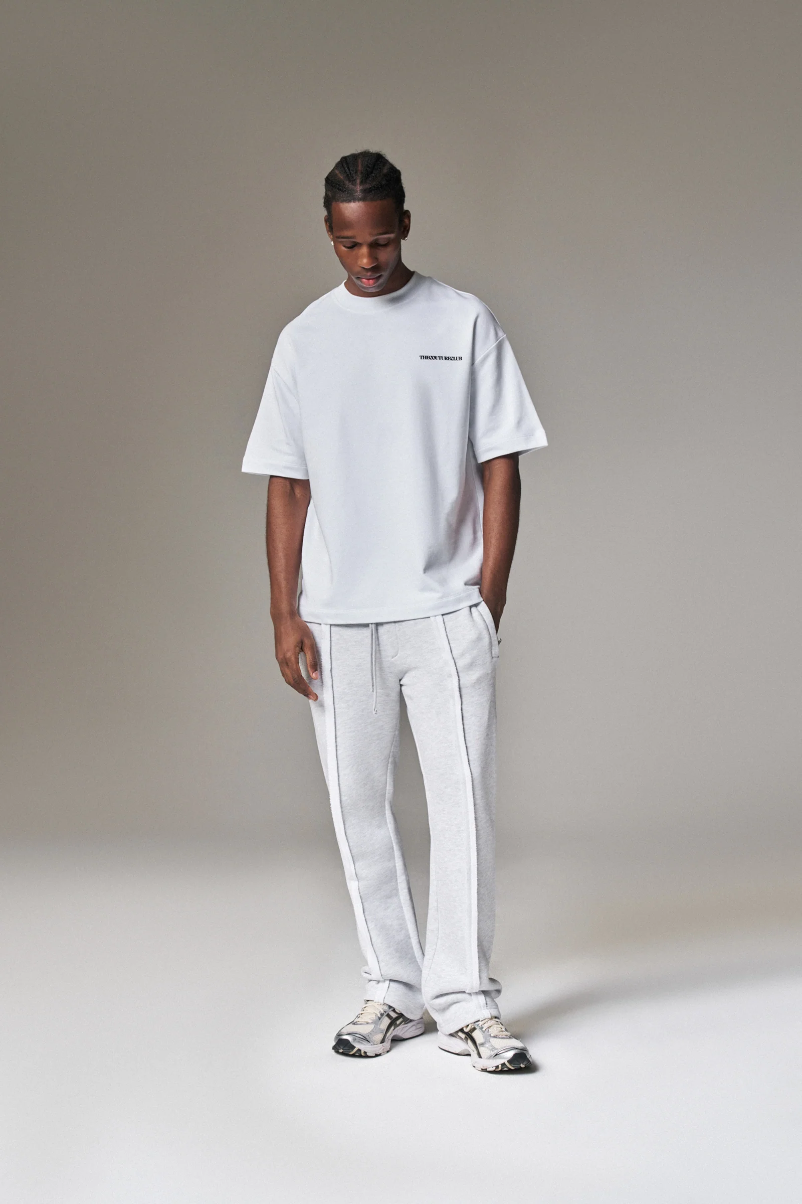 COPYRIGHT STRAIGHT LEG JOGGERS - GREY MARL