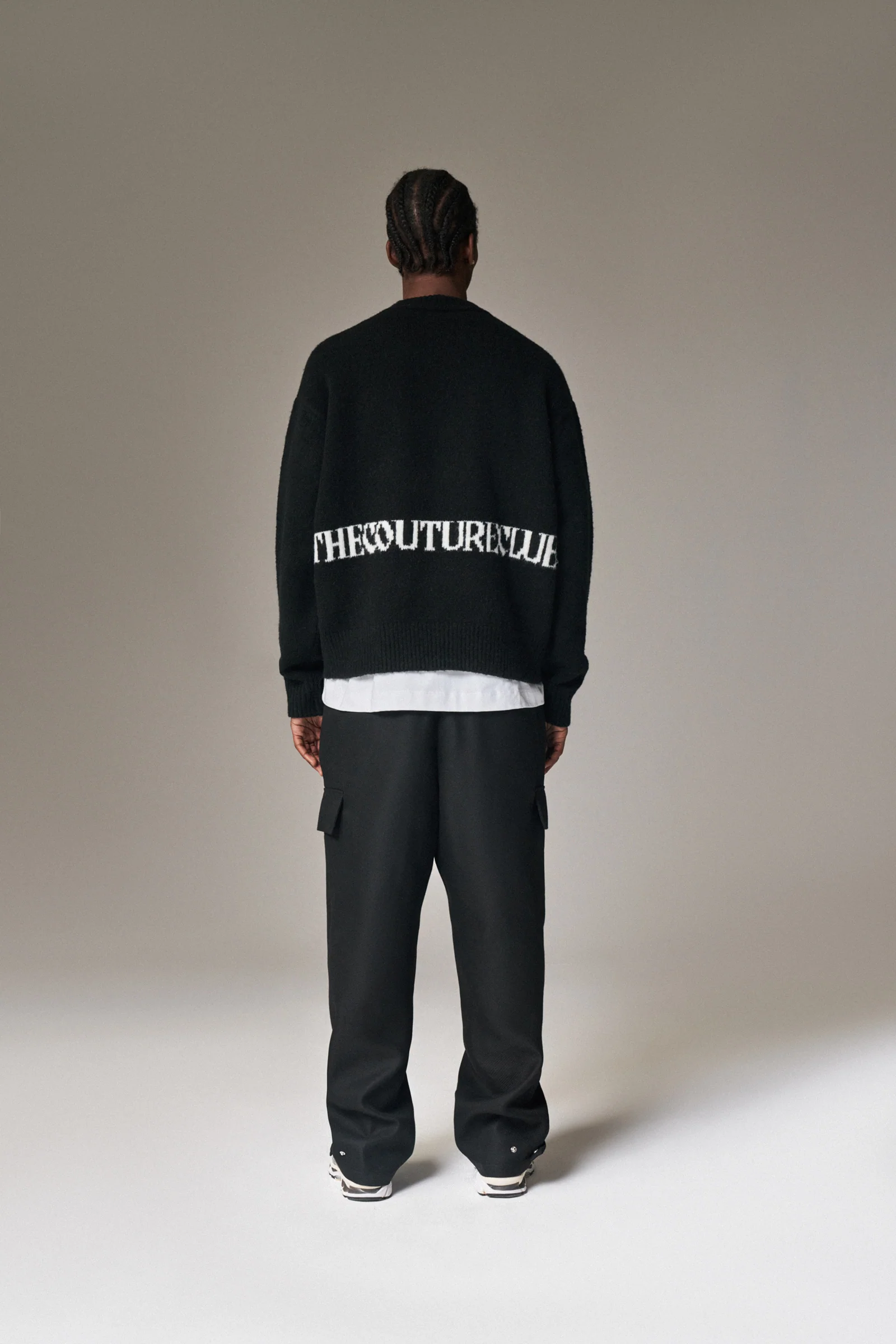 COPYRIGHT BRUSHED KNIT JUMPER - BLACK