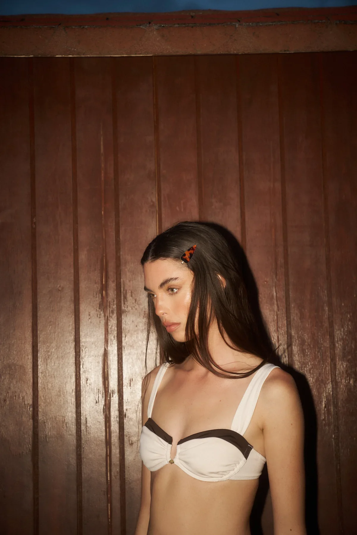 DOUBLE LAYER BALCONETTE BIKINI TOP - CREAM