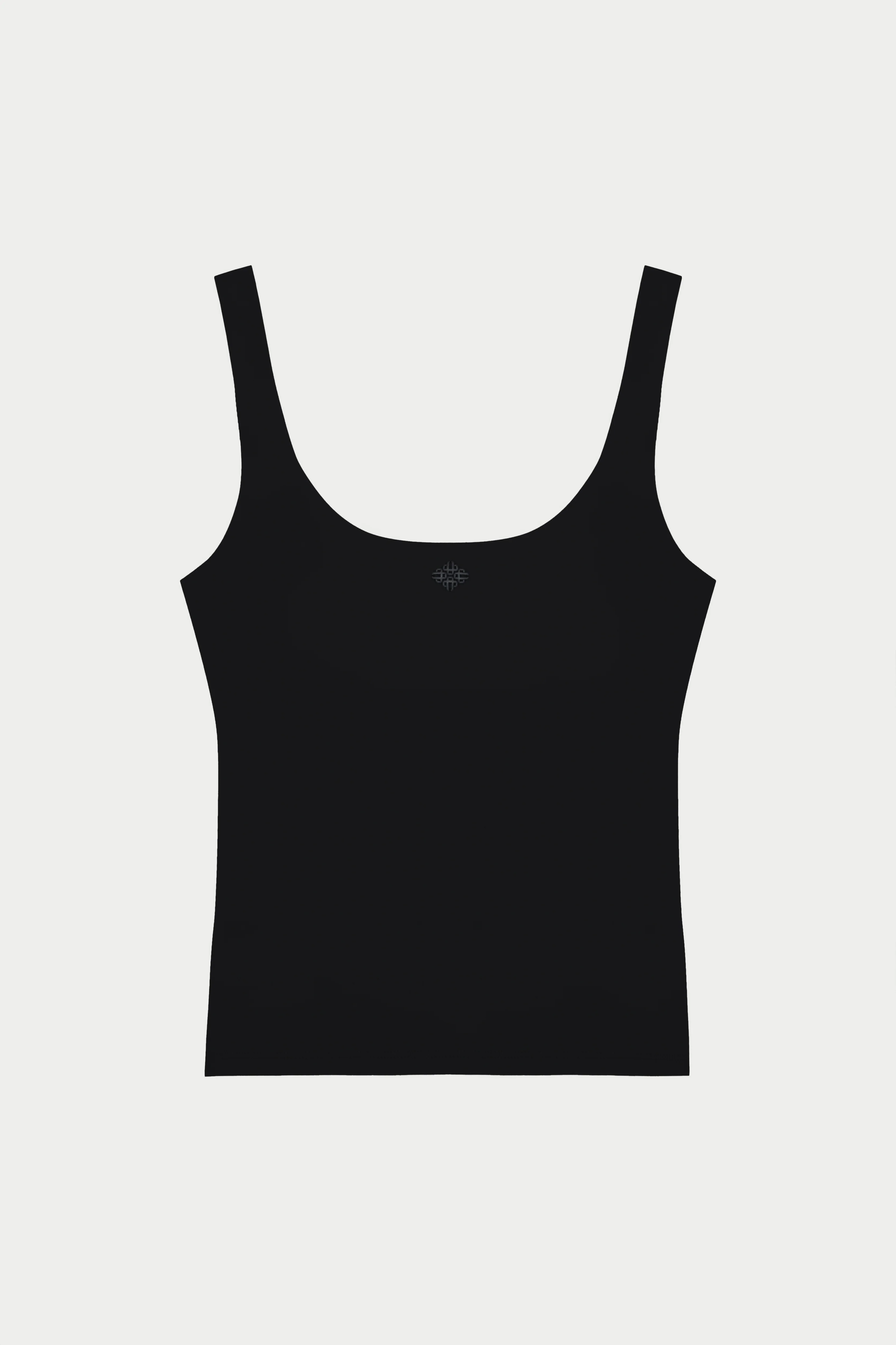 SCULPTING STRETCH SCOOP NECK SPORTS TOP - BLACK