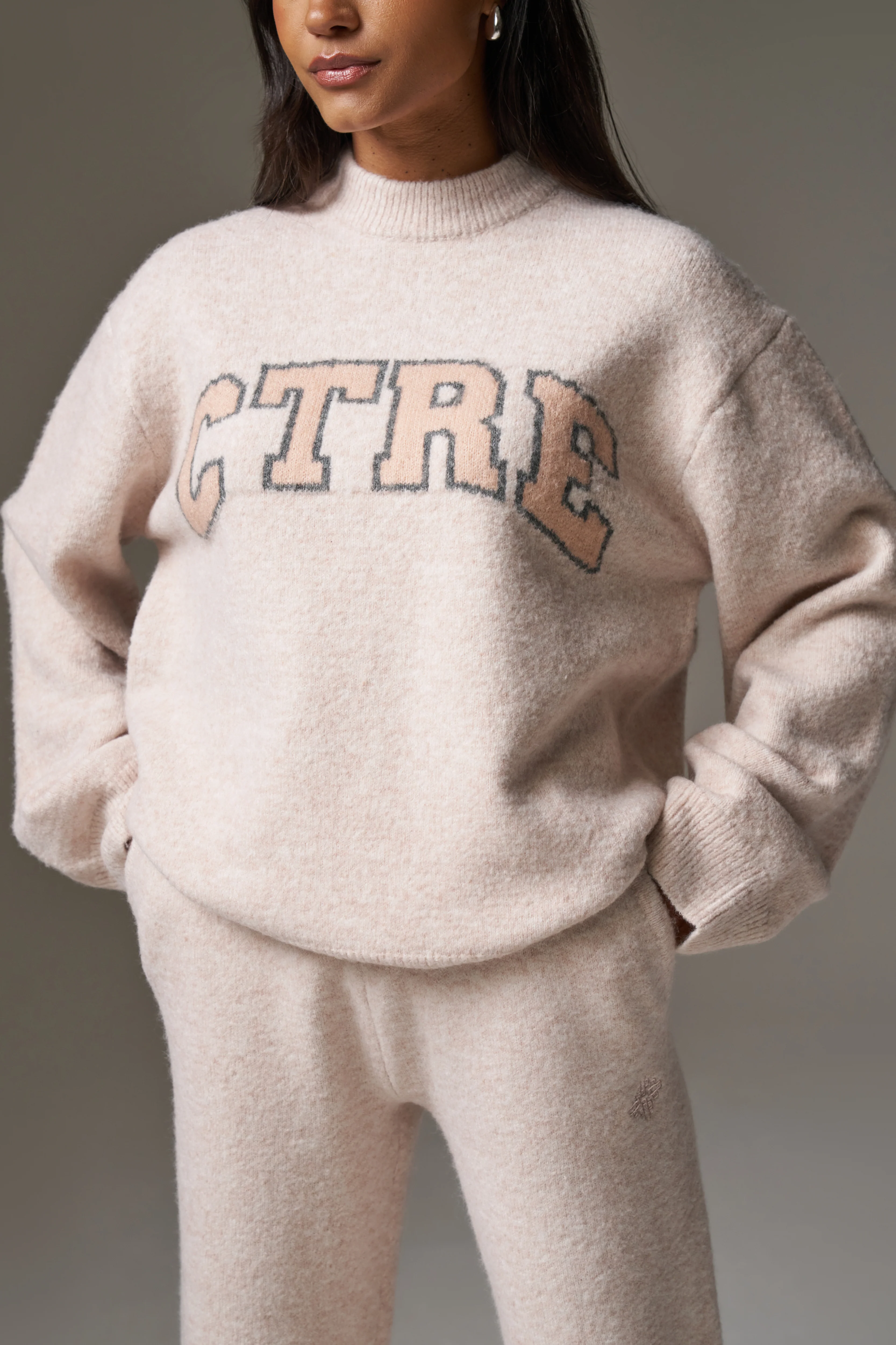 CTRE KNITTED SWEATSHIRT - PINK