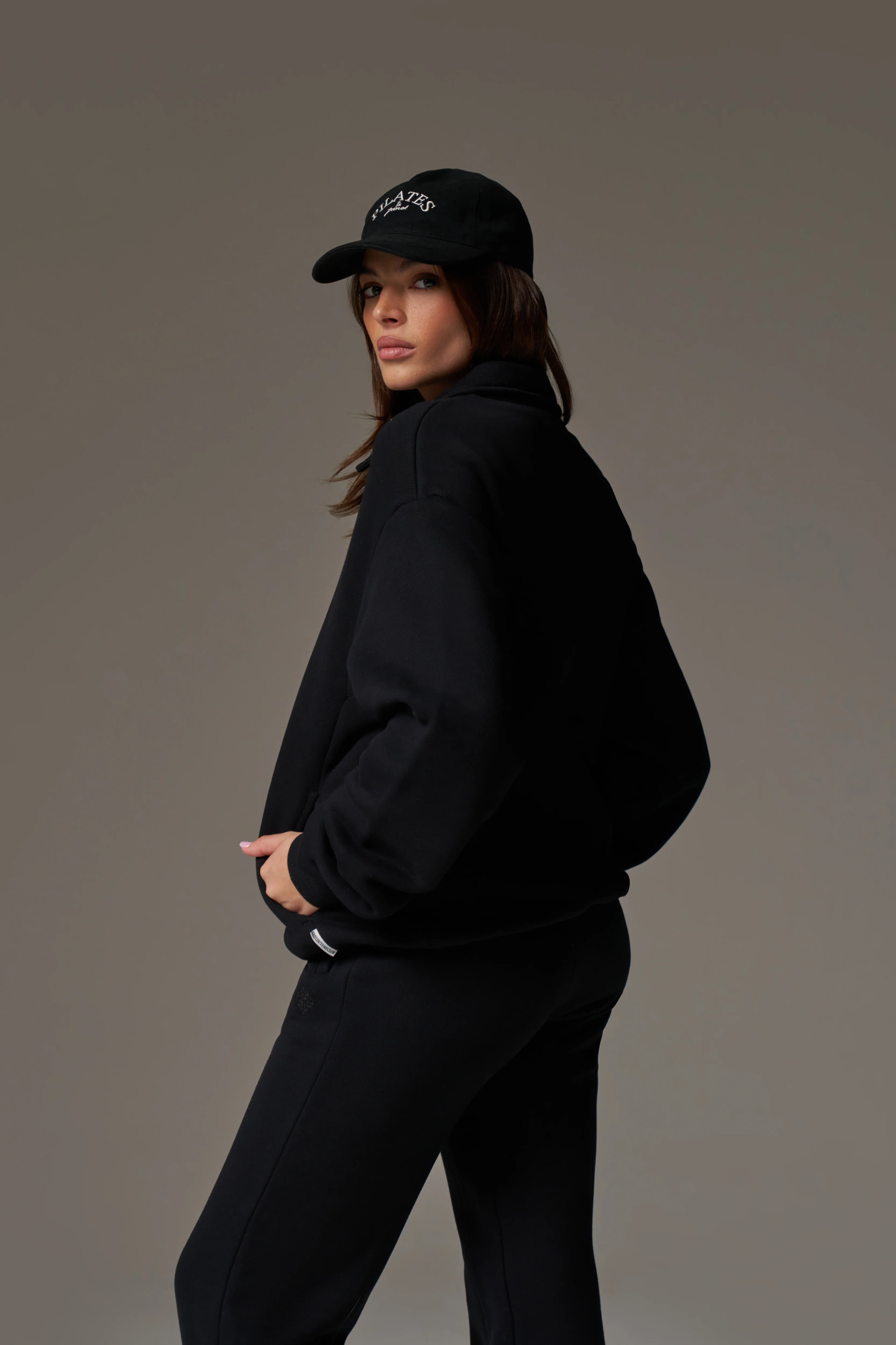 LAUNDERED CLASSICS POLO SWEATSHIRT - WASHED BLACK