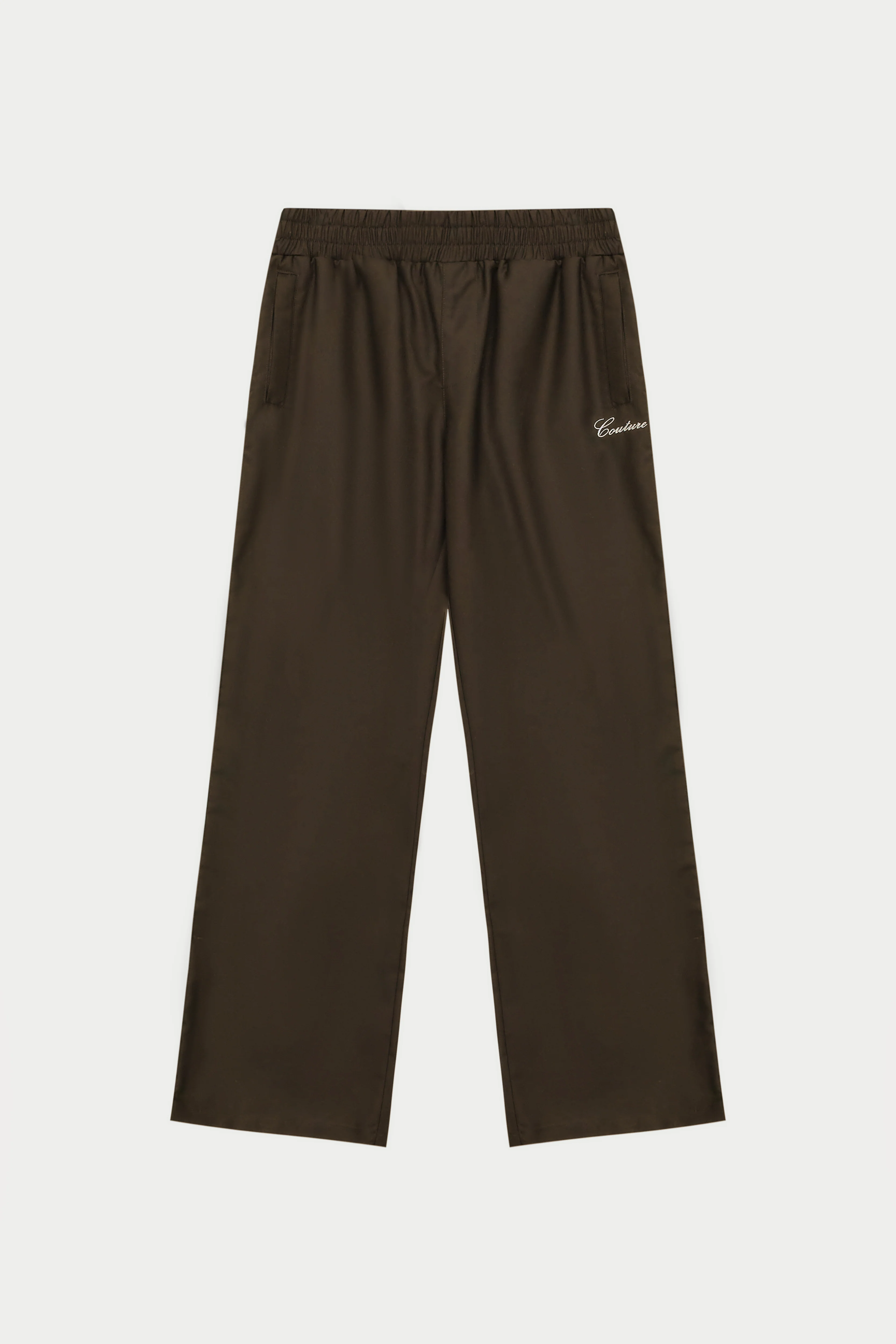 SMART PIPED TROUSERS - BROWN